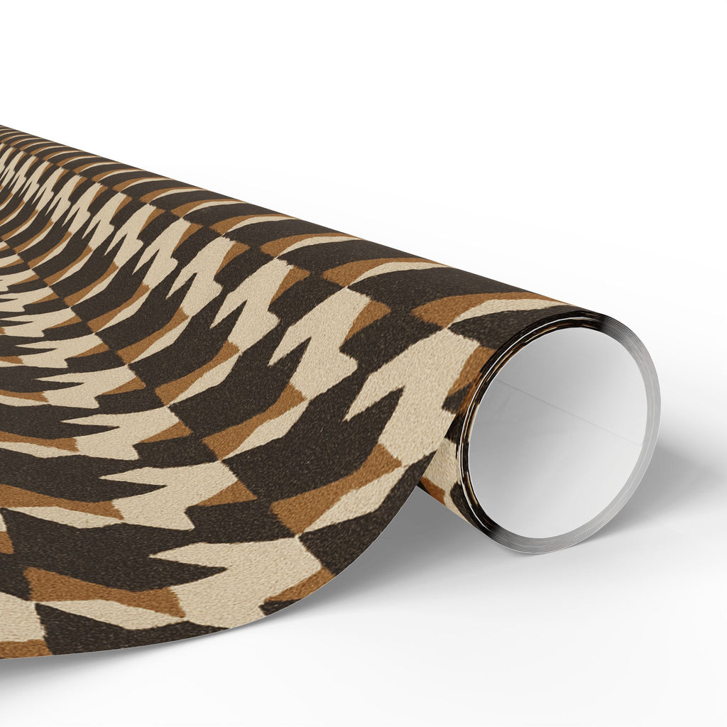 Houndstooth Pattern -Brown Wrapping Paper