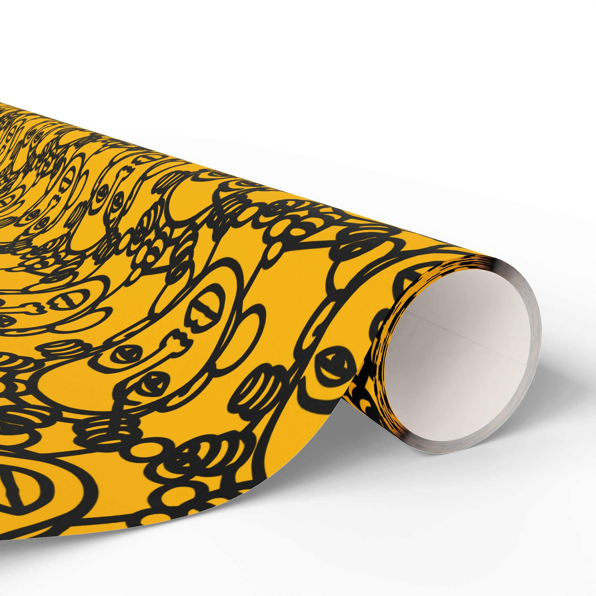 Bantu Crown - Yellow -Wrapping Paper, Holiday Gift Wrap