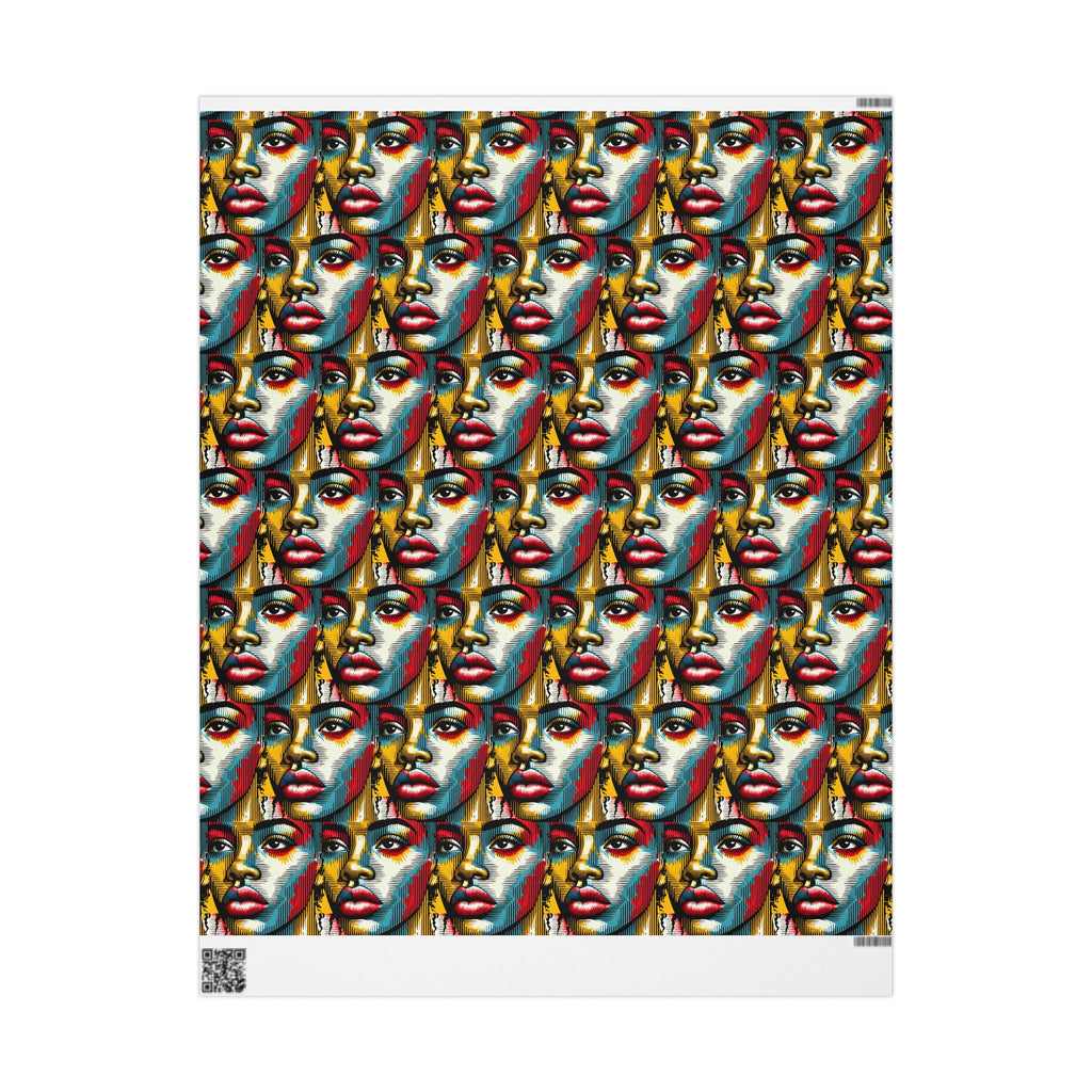 Comic Face, Colorful, Artistic Wrapping Paper