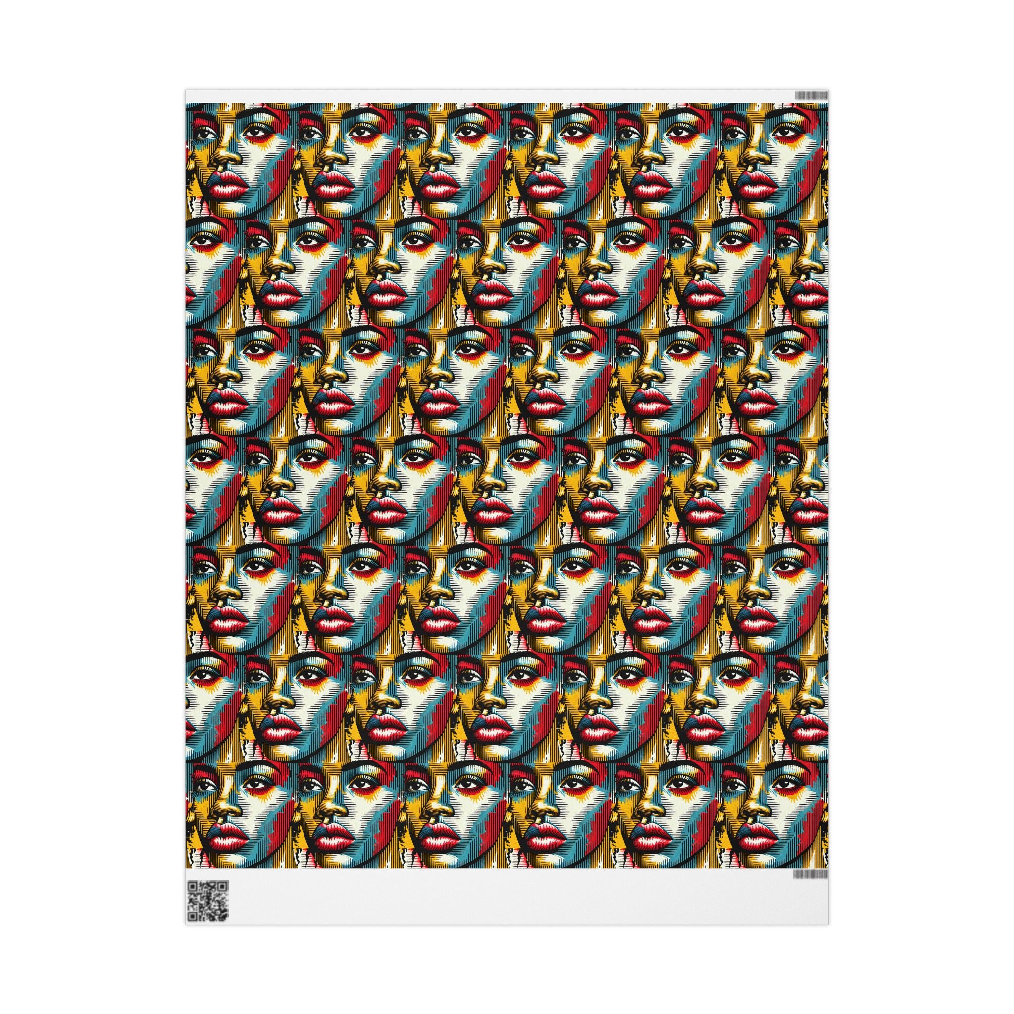 Comic Face, Colorful, Artistic Wrapping Paper
