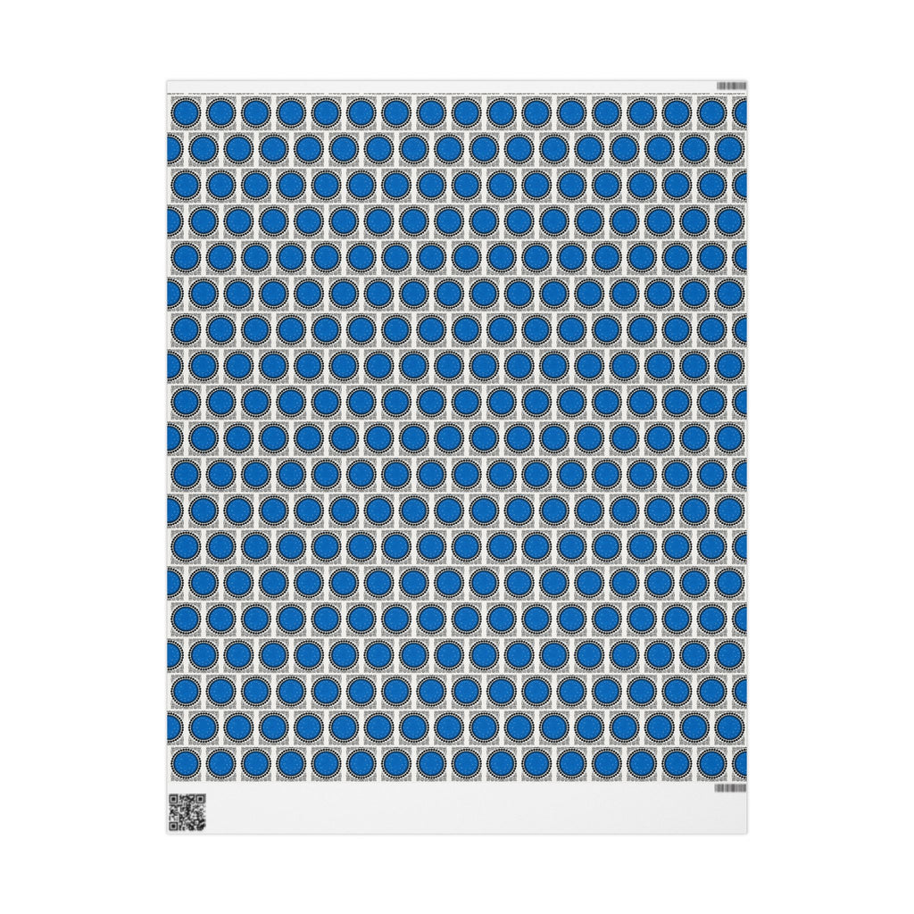 Blue Dot Printed Wrapping Paper