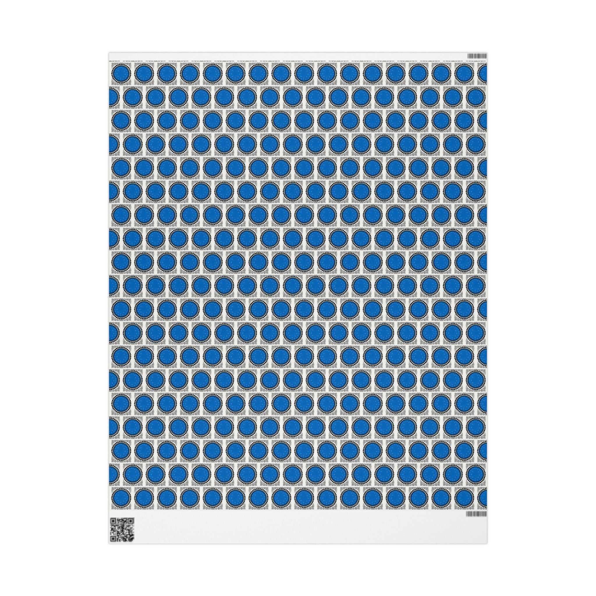 Blue Dot Printed Wrapping Paper