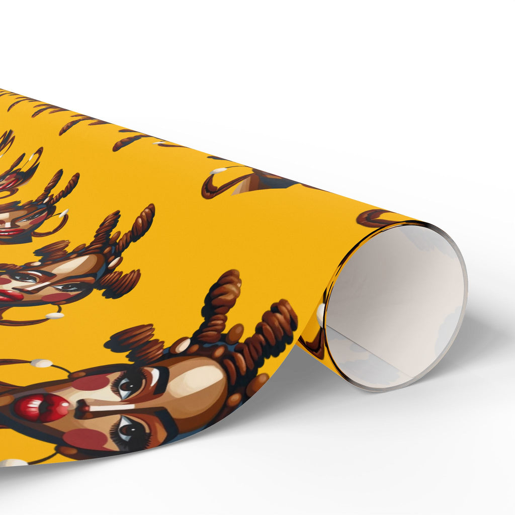 'Bantu' Yellow Gift Wrapping Paper Roll