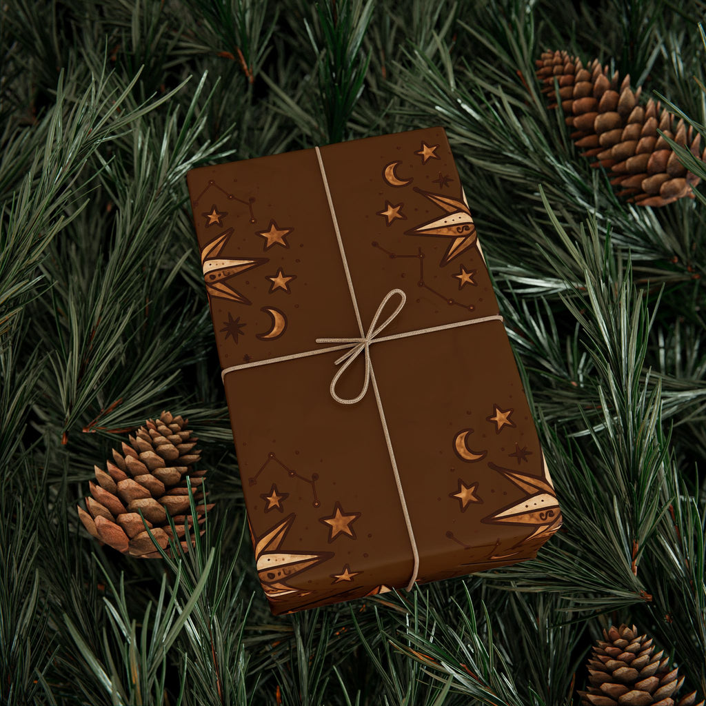 North Star Brown Wrapping Paper