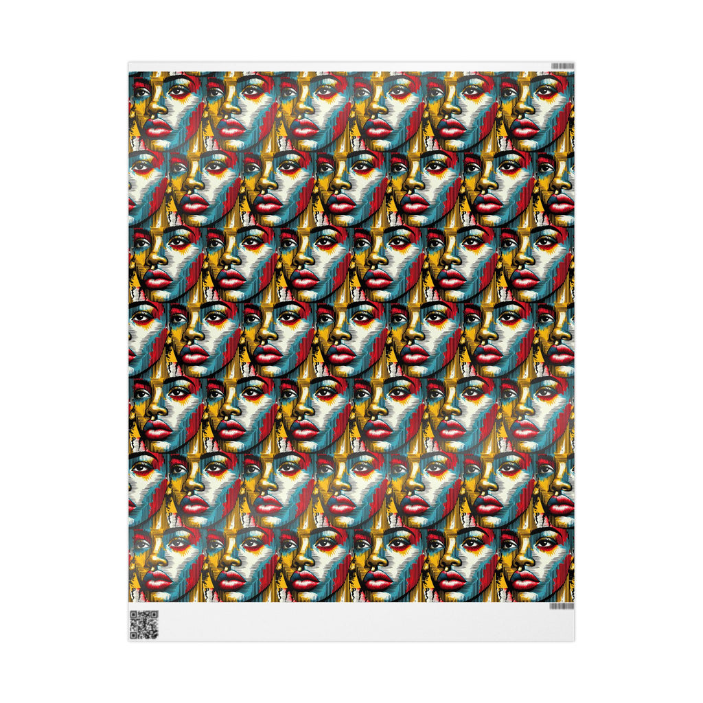 Comic Face, Colorful, Artistic Wrapping Paper