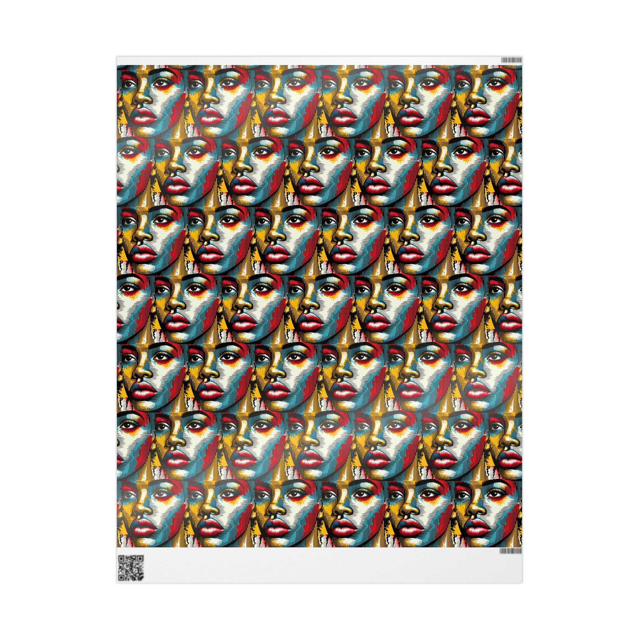 Comic Face, Colorful, Artistic Wrapping Paper