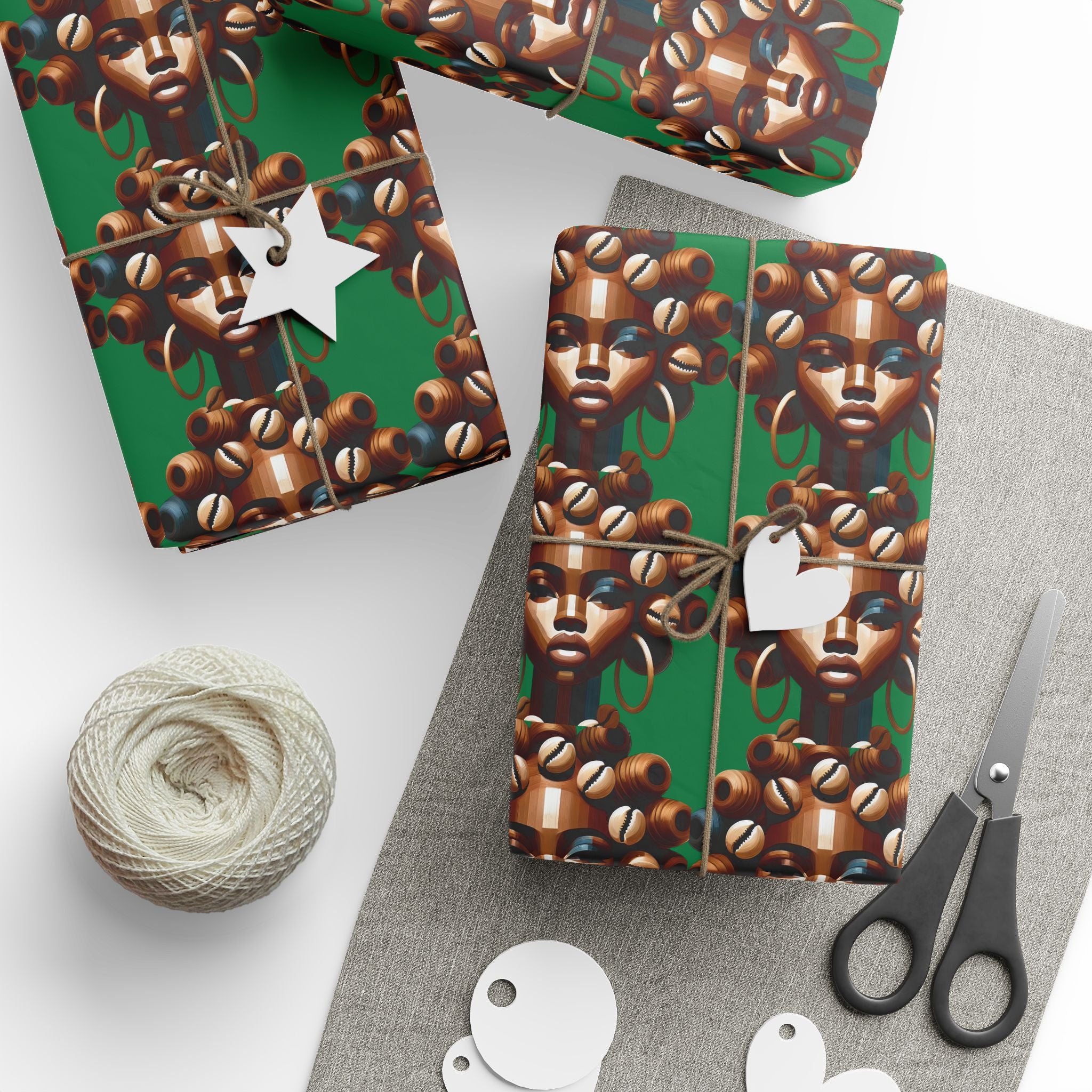 'Dollie' Green Wrapping Paper Roll