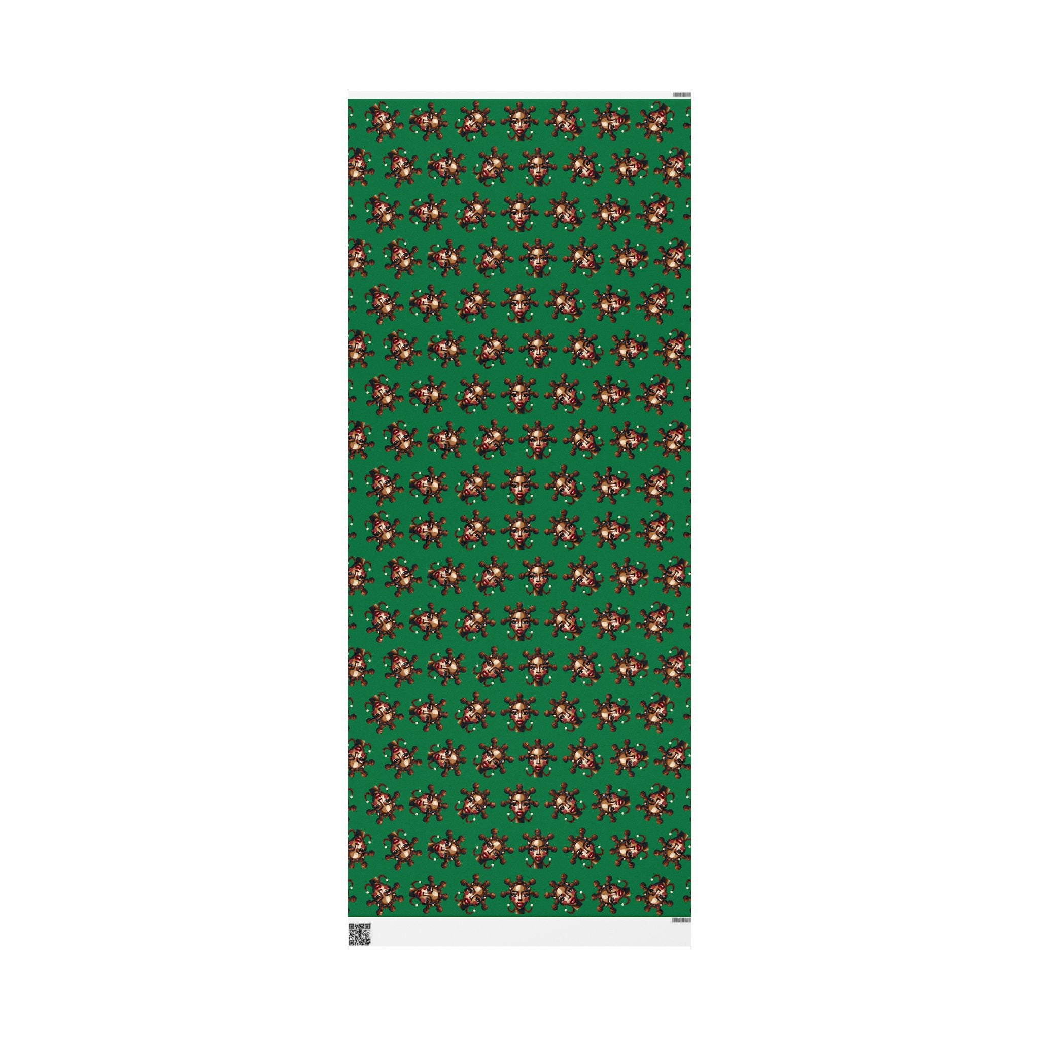 'Bantu' Green Gift Wrapping Paper Roll