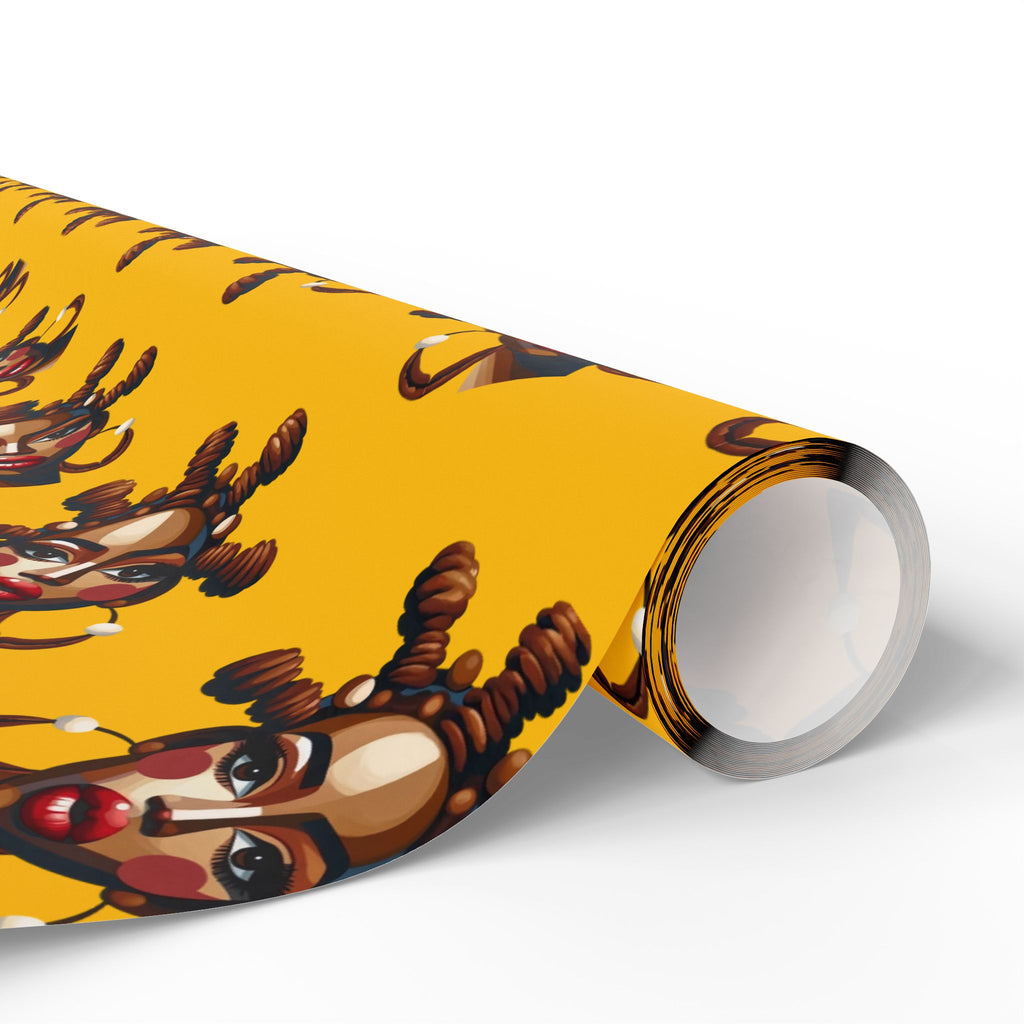 'Bantu' Yellow Gift Wrapping Paper Roll