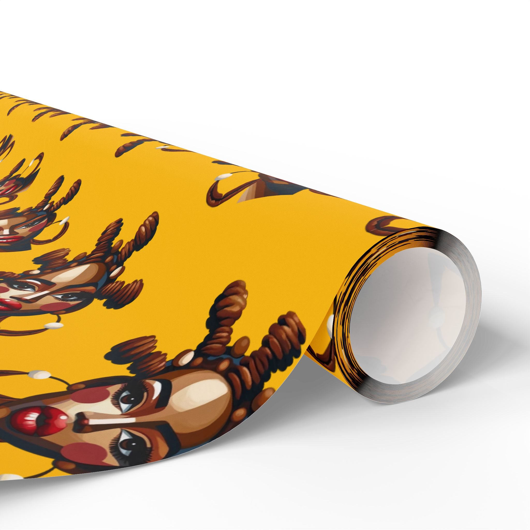 'Bantu' Yellow Gift Wrapping Paper Roll