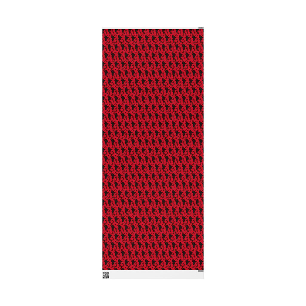 'High Bun' Red Wrapping Paper