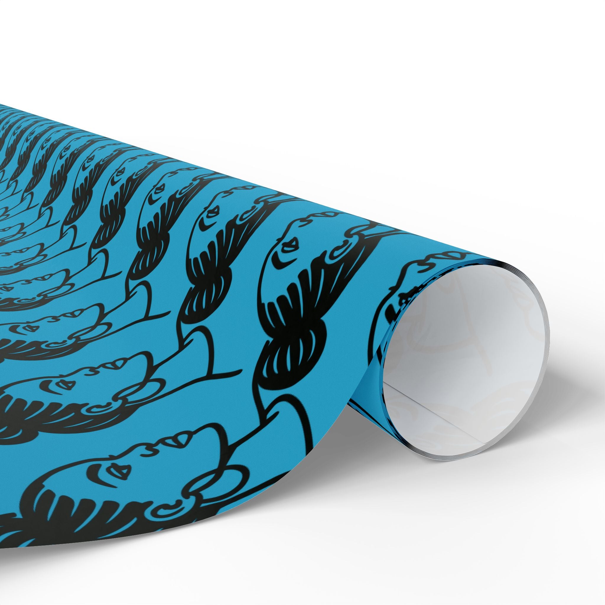 'High Bun' Blue Wrapping Paper