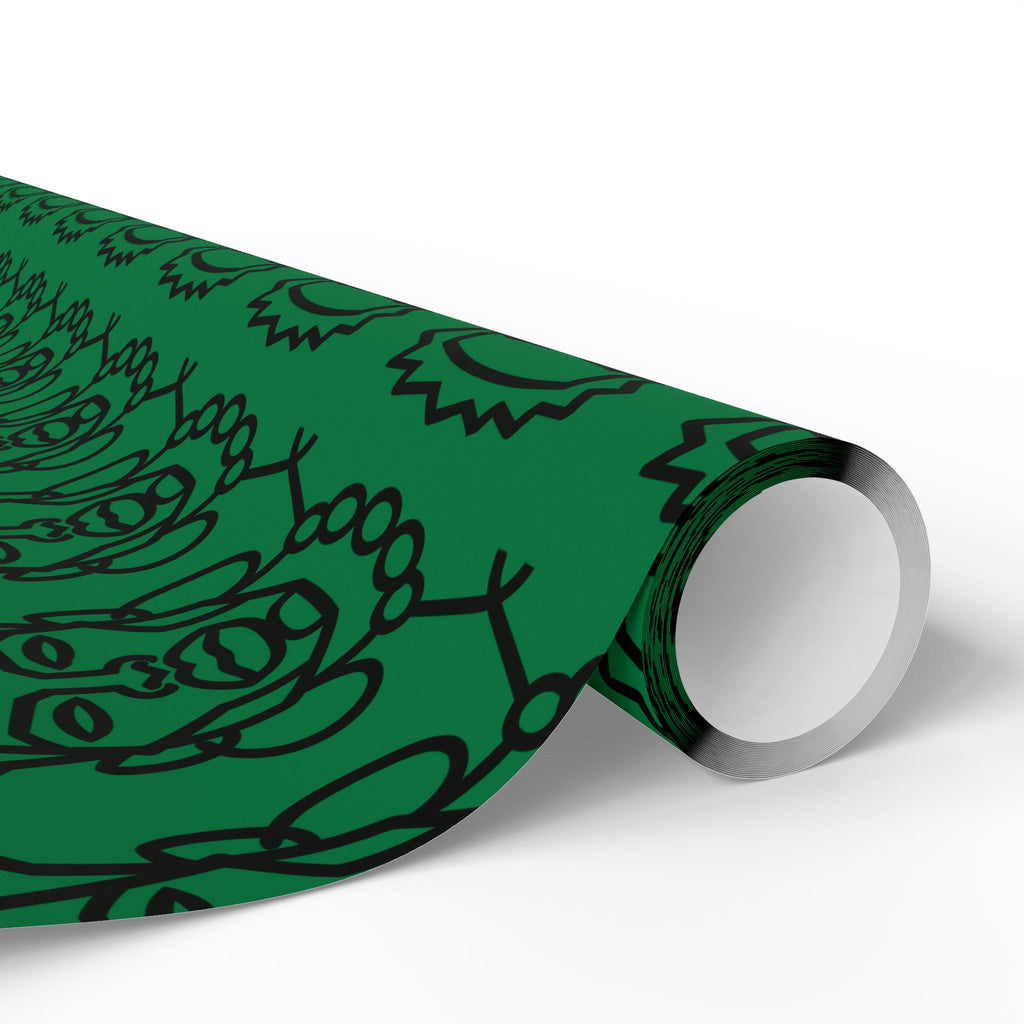 'He is Him' Green Wrapping Paper, Holiday Gift Wrap