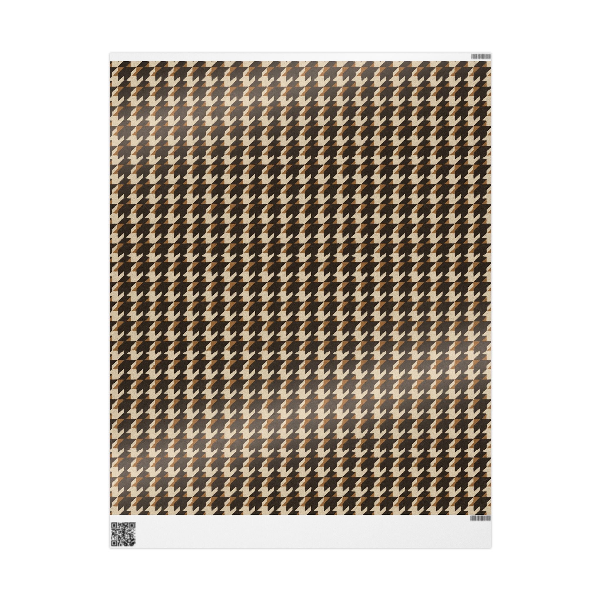 Houndstooth Pattern -Brown Wrapping Paper