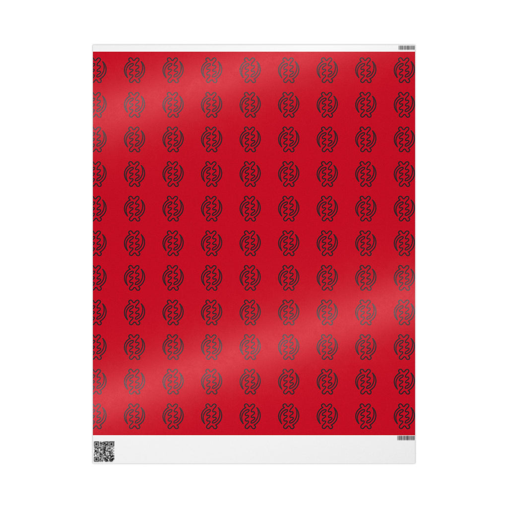 Adinkra Gye Nyame Red Wrapping Paper