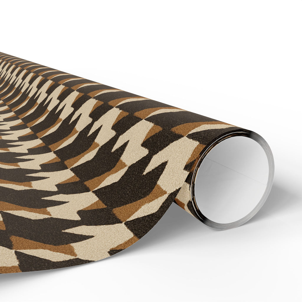 Houndstooth Pattern -Brown Wrapping Paper