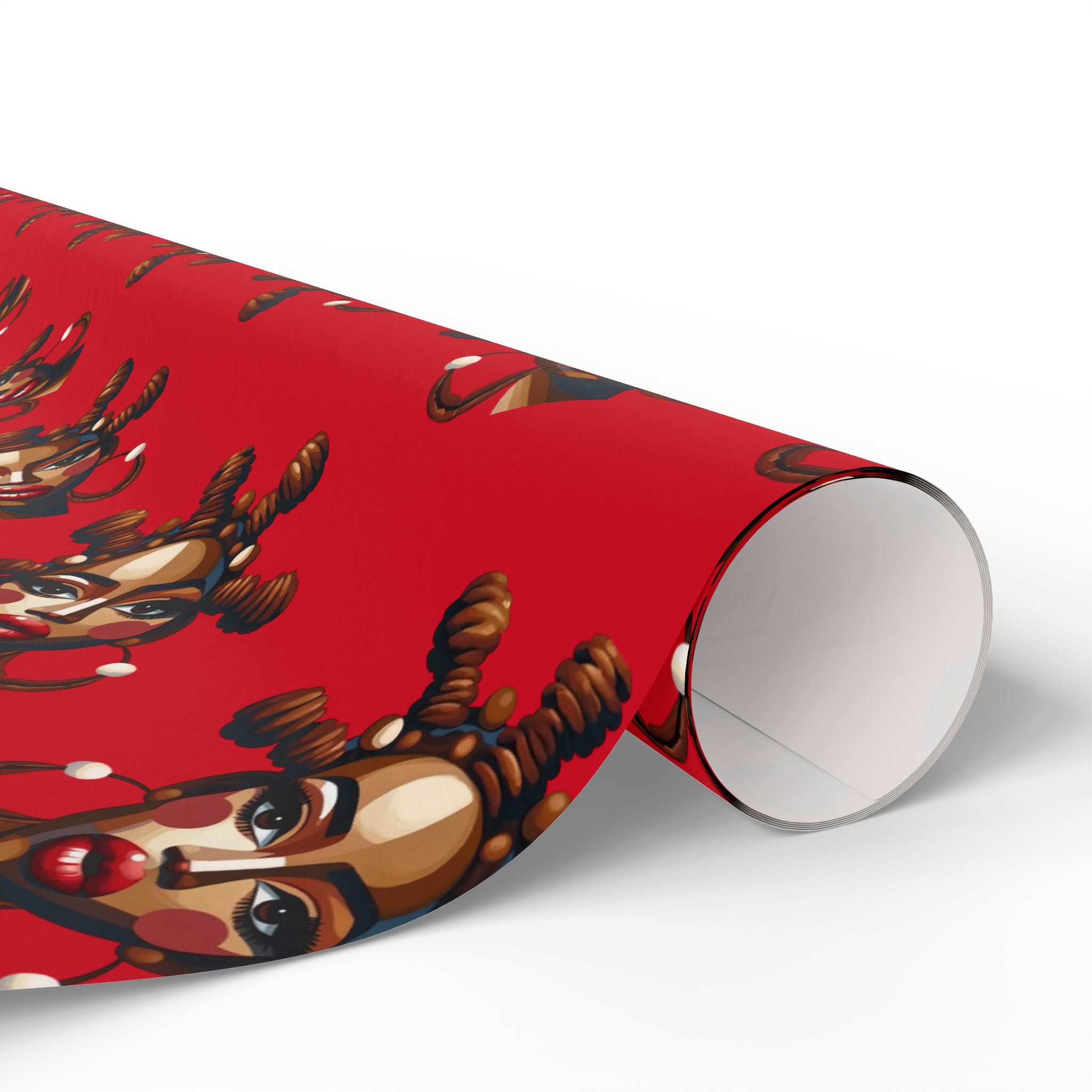 'Bantu' Red Gift Wrapping Paper Roll