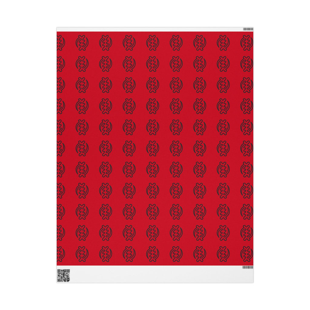 Adinkra Gye Nyame Red Wrapping Paper
