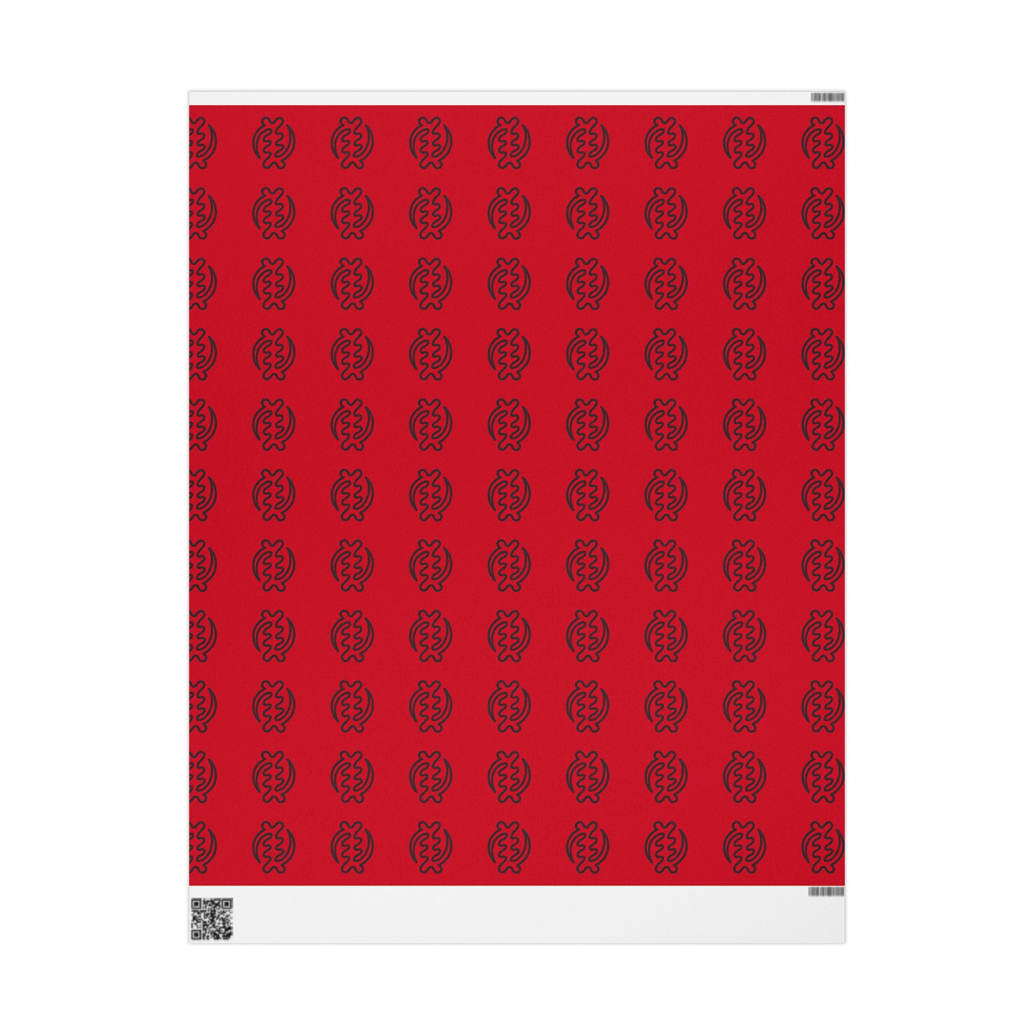 Adinkra Gye Nyame Red Wrapping Paper
