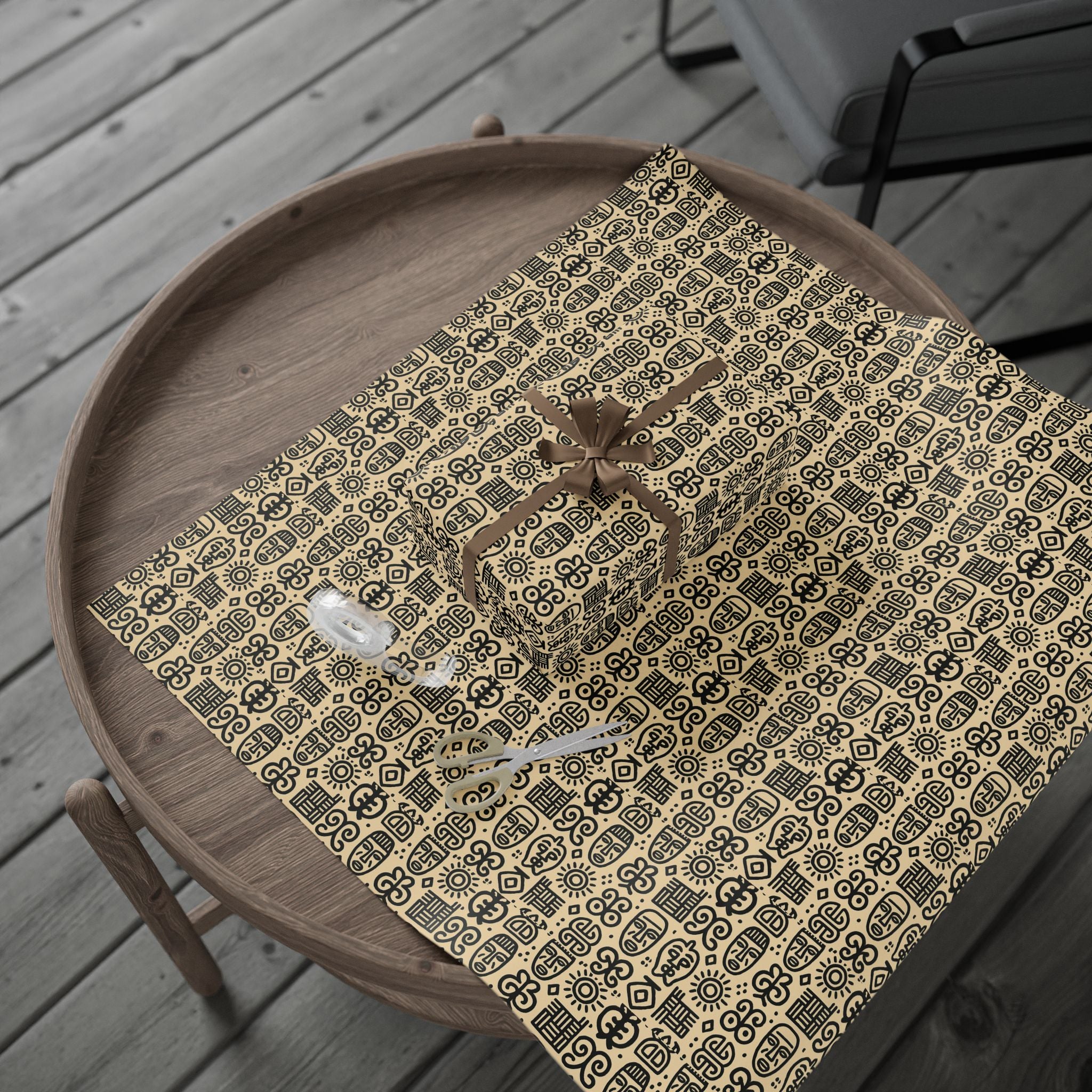 Adrinka Tan Wrapping Paper symbols