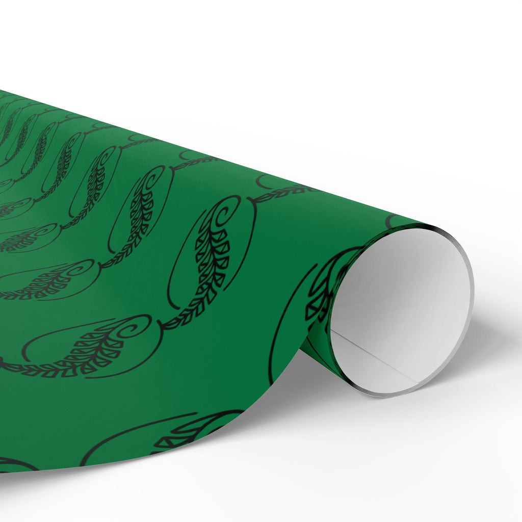 Adinkra Green Fern Wrapping Paper