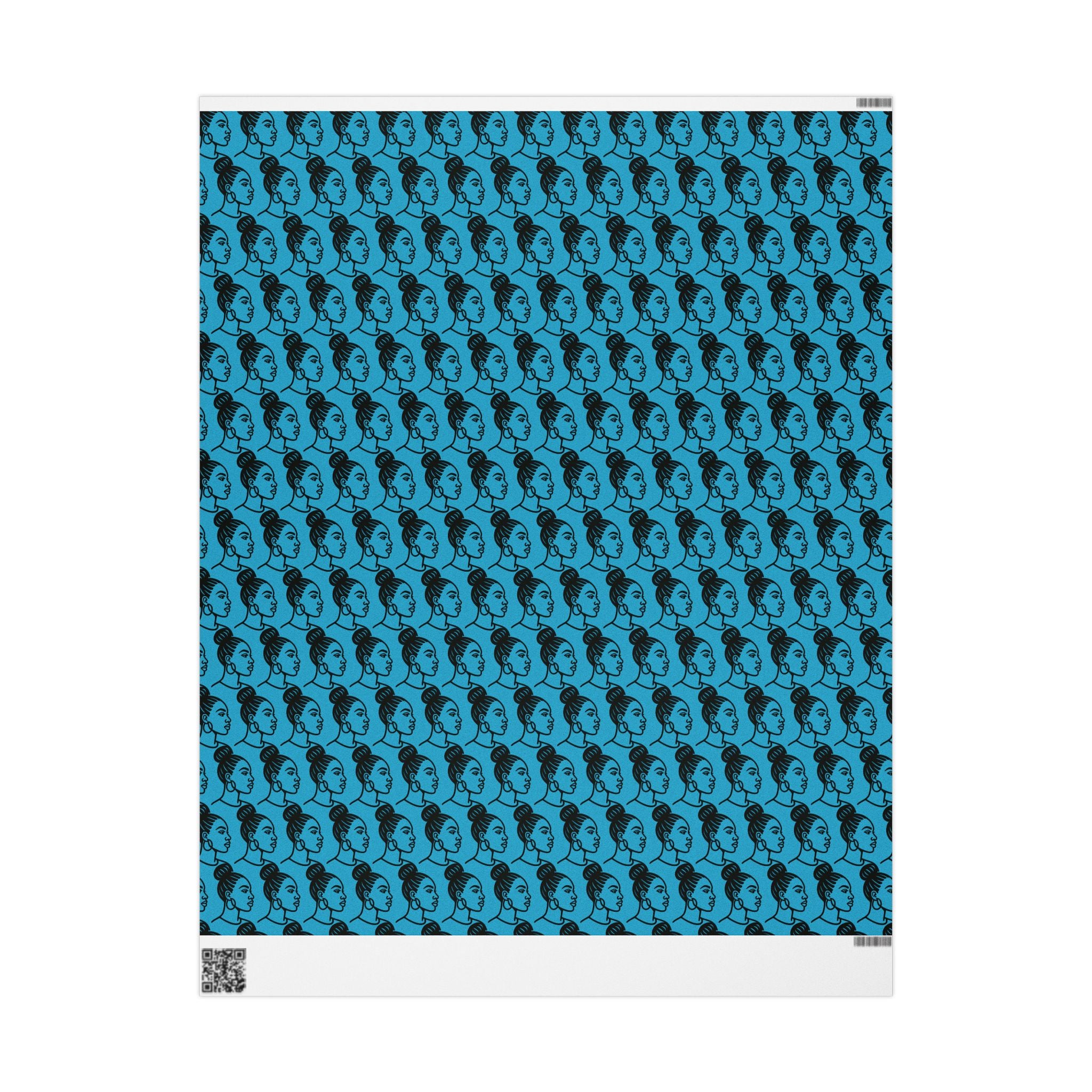 'High Bun' Blue Wrapping Paper