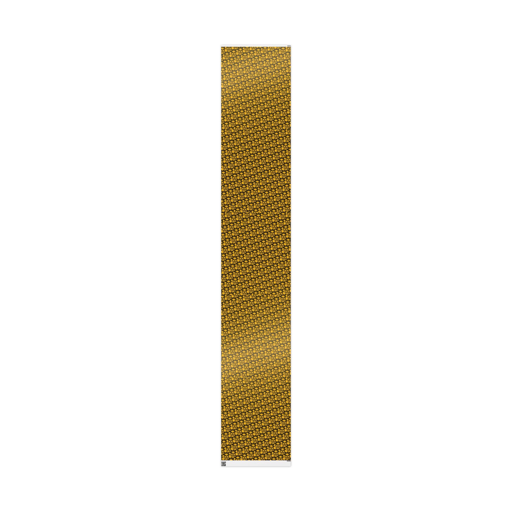 Bantu Crown - Yellow -Wrapping Paper, Holiday Gift Wrap