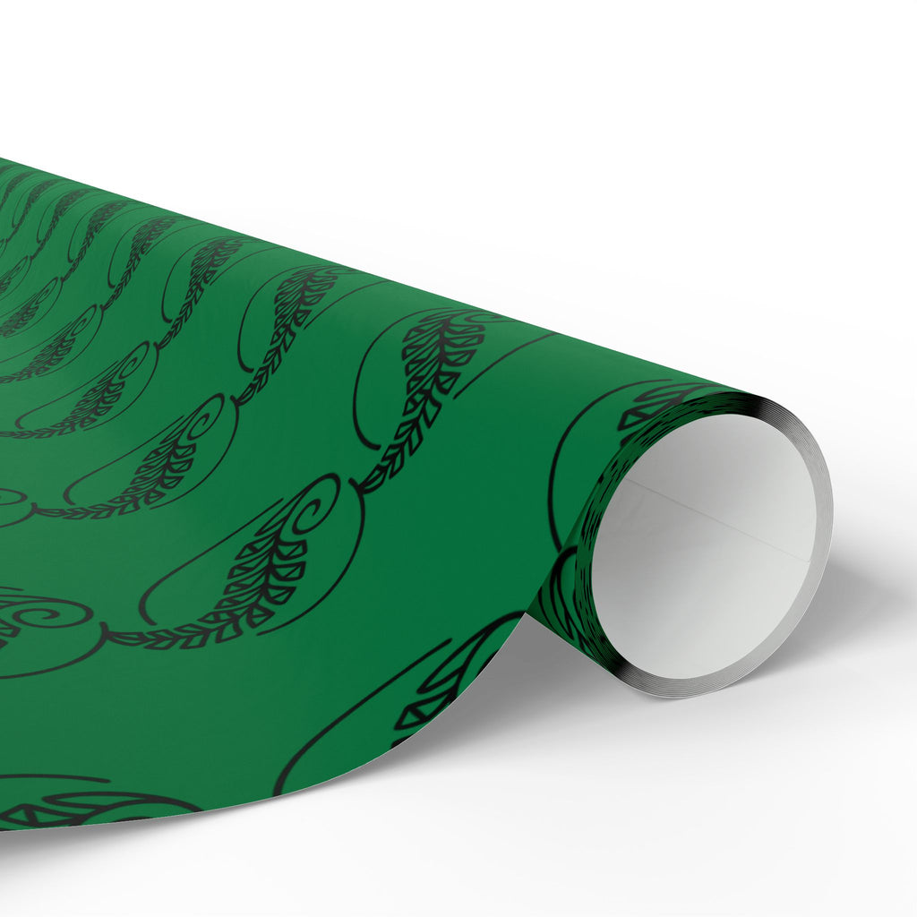 Adinkra Green Fern Wrapping Paper