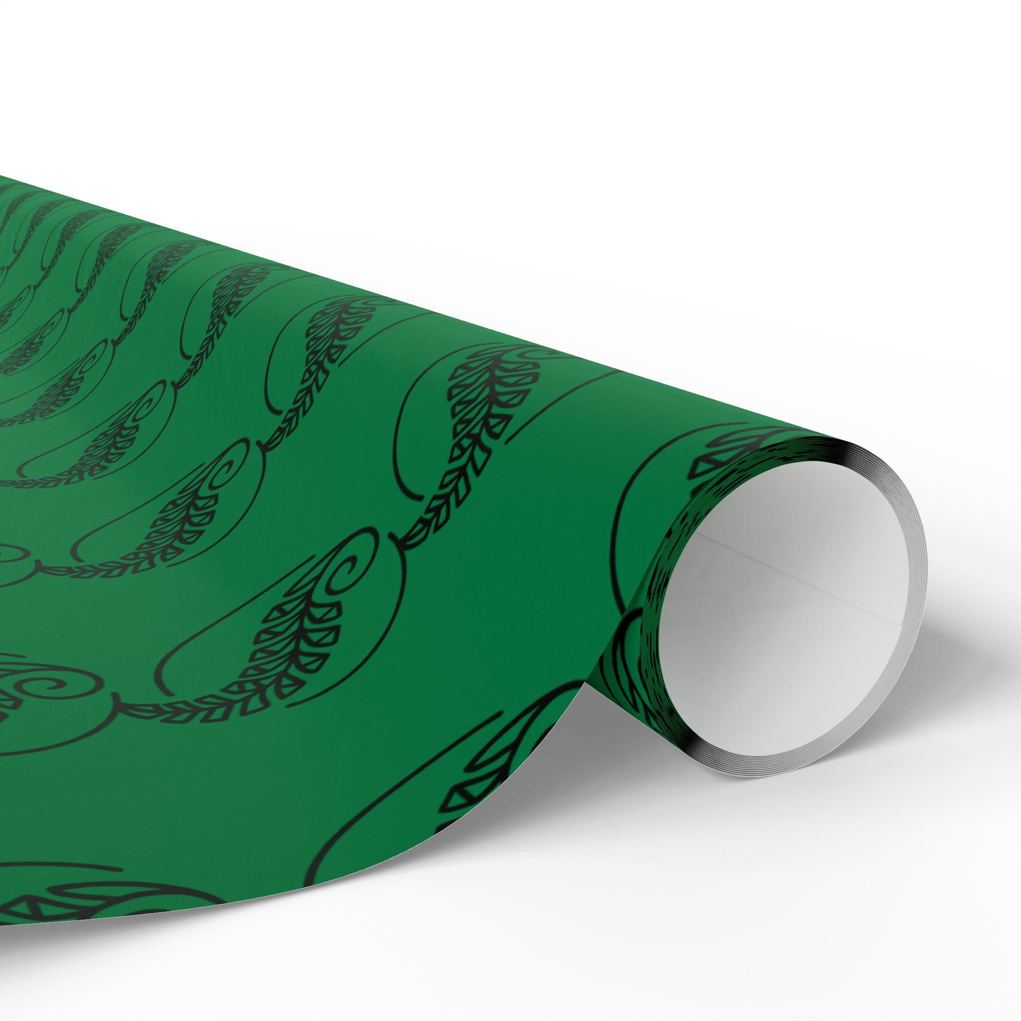 Adinkra Green Fern Wrapping Paper