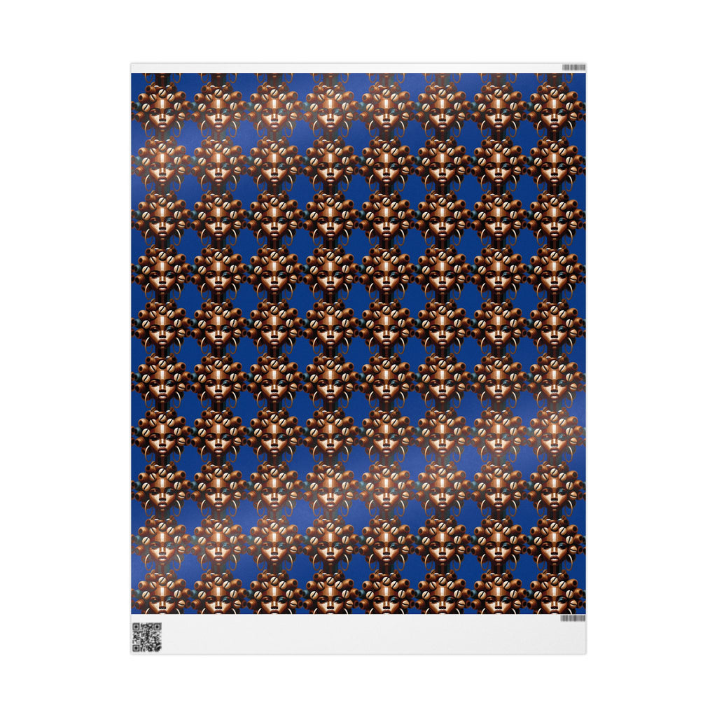 'Dollie' Blue Wrapping Paper Roll