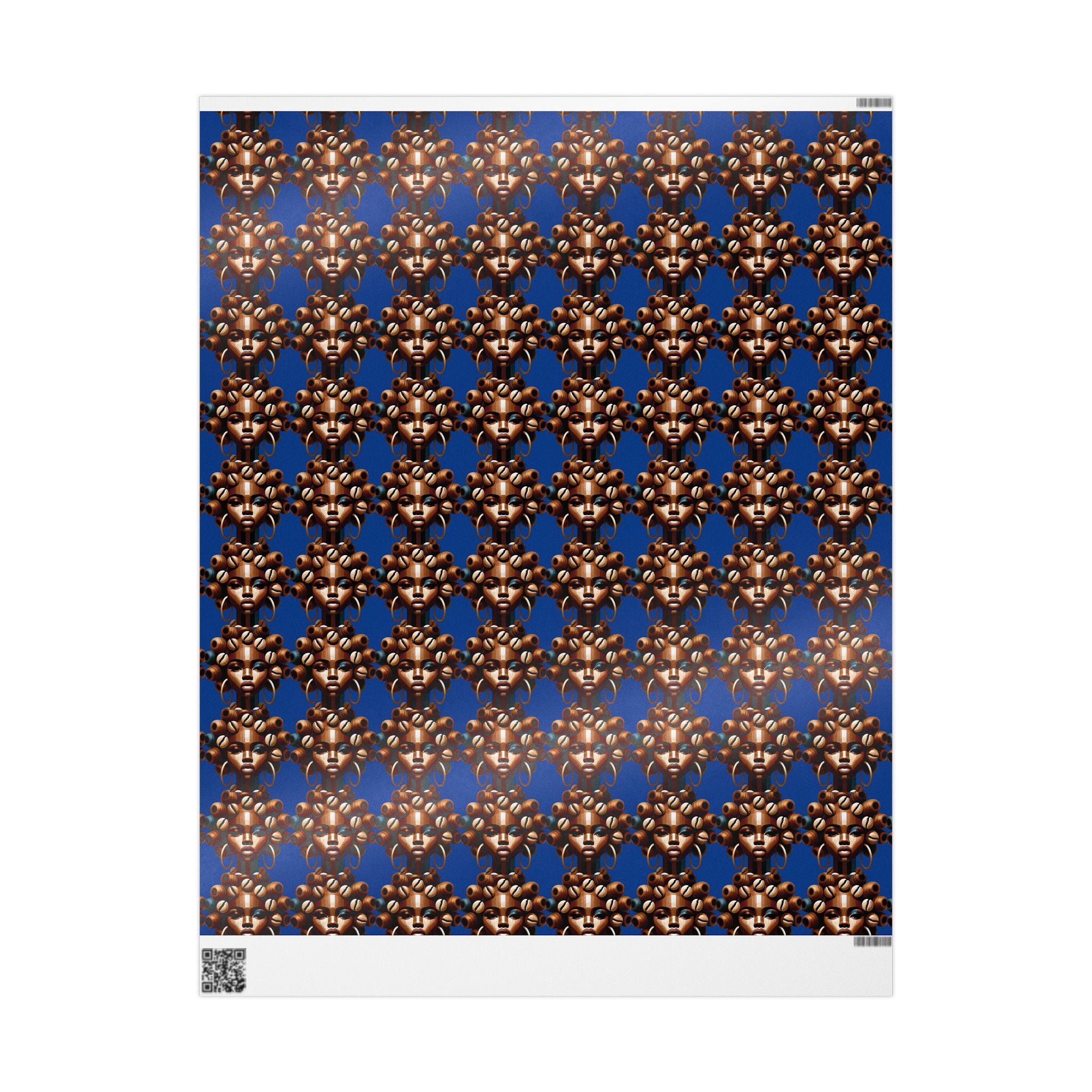 'Dollie' Blue Wrapping Paper Roll