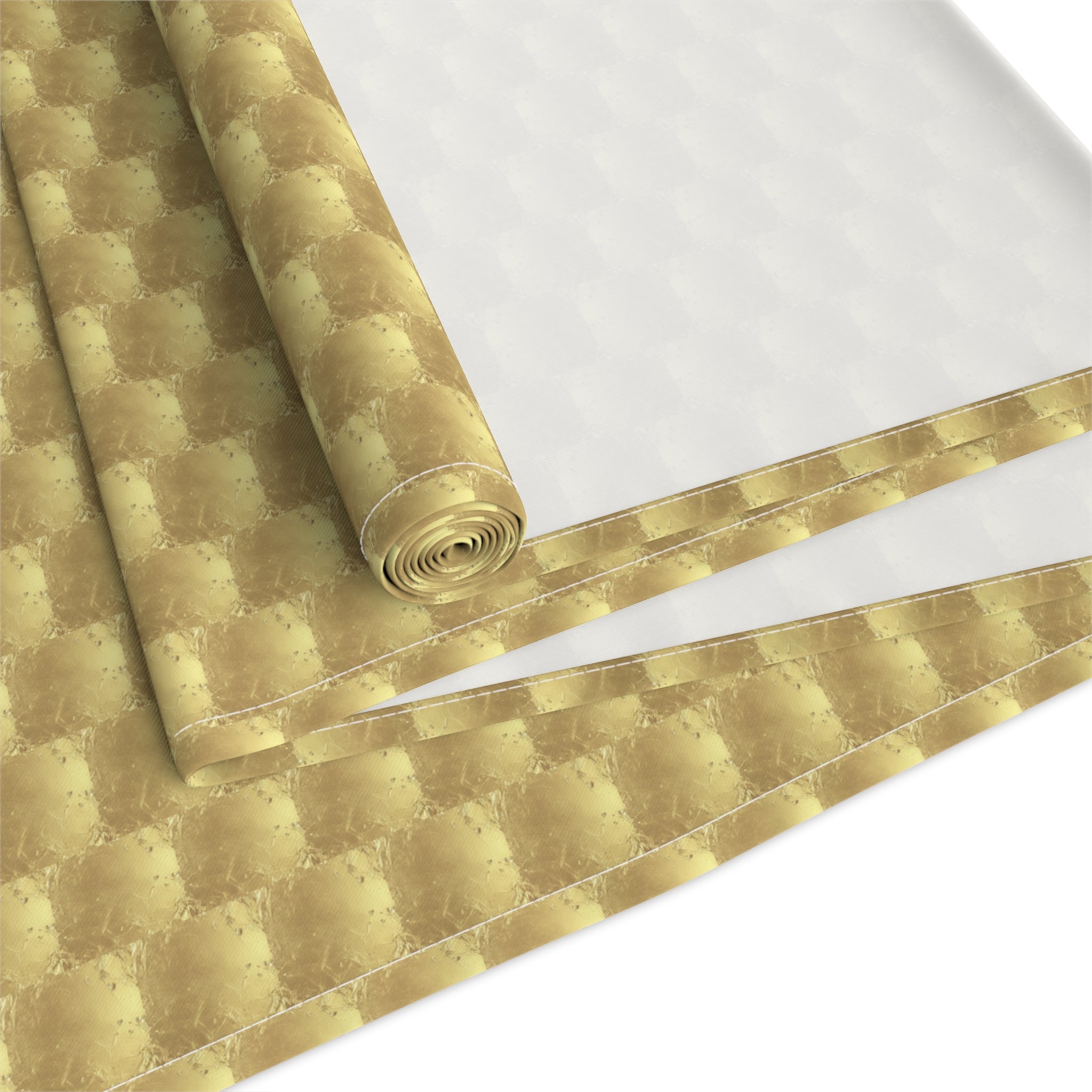 Table Runner - Gold Square Pattern