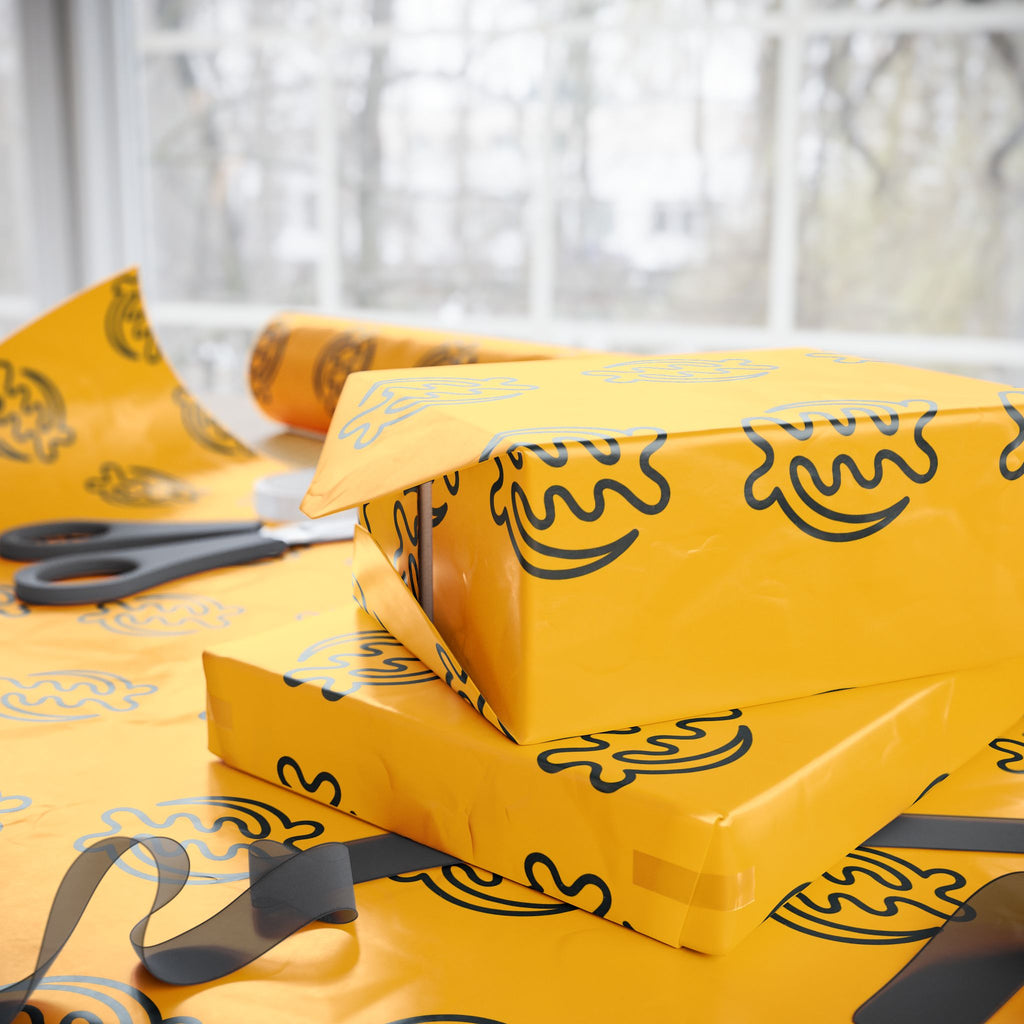Adinkra Gye Nyame Yellow Wrapping Paper