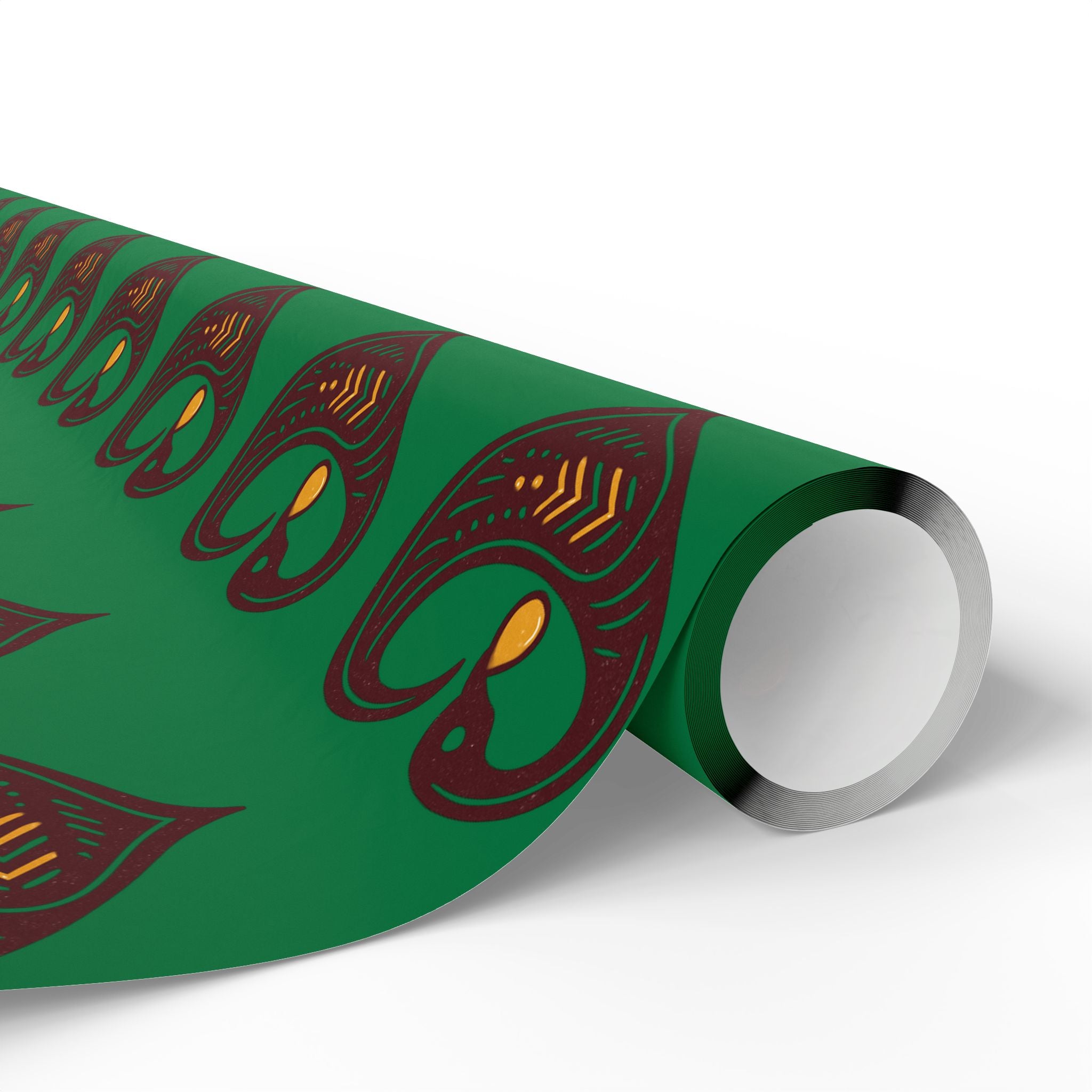 Adinkra Green Sankofa Heart Wrapping Paper
