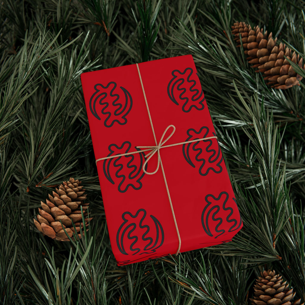 Adinkra Gye Nyame Red Wrapping Paper