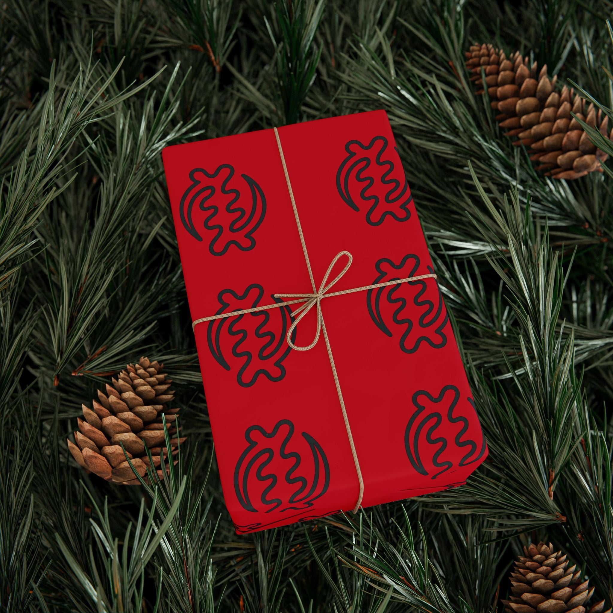 Adinkra Gye Nyame Red Wrapping Paper