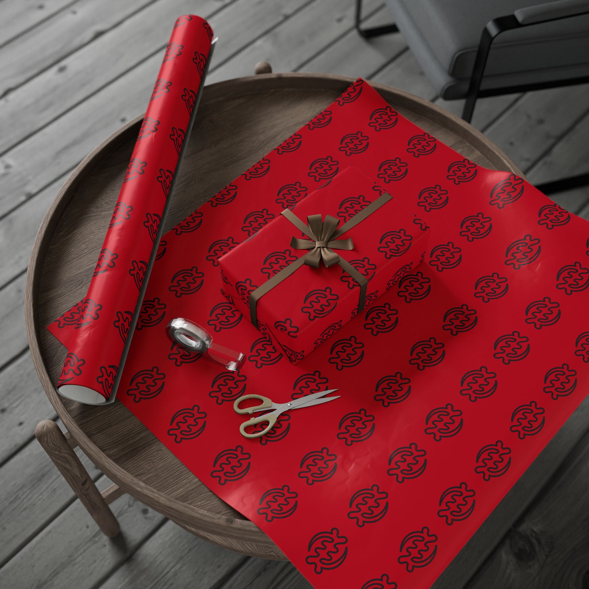 Adinkra Gye Nyame Red Wrapping Paper