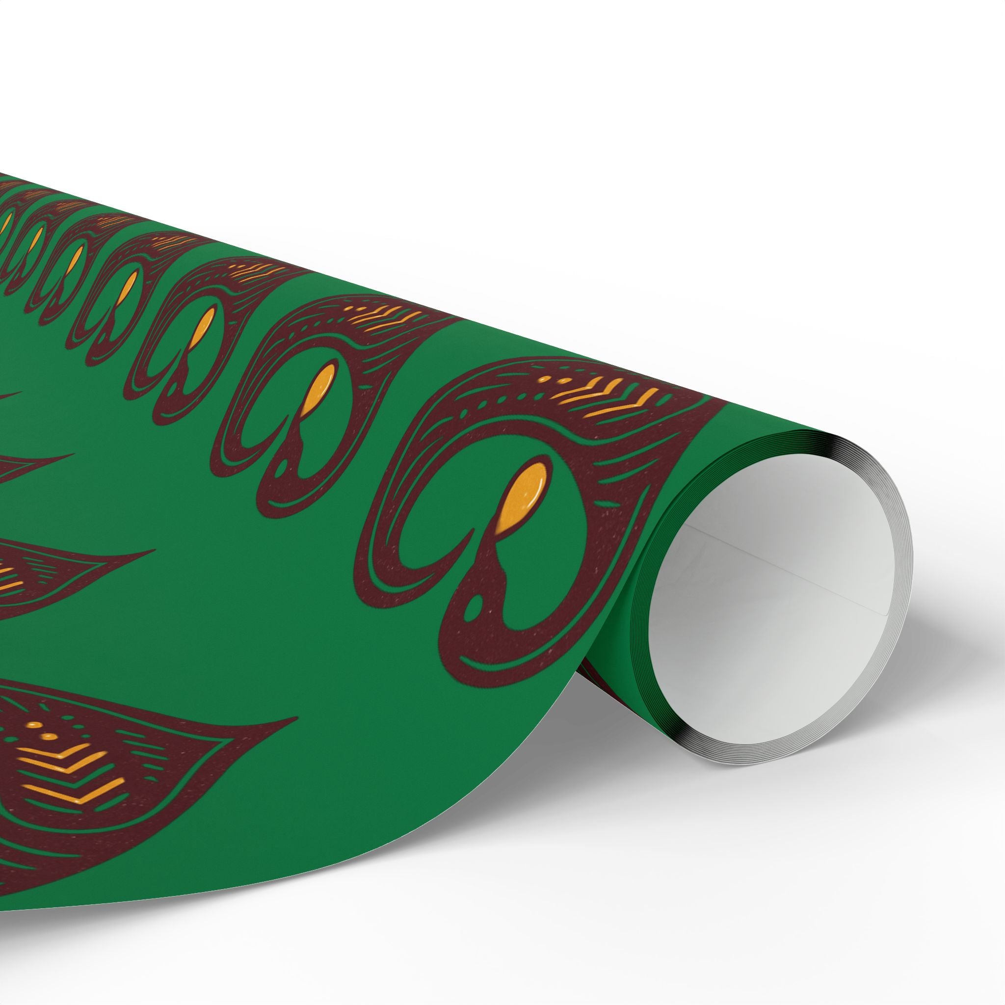 Adinkra Green Sankofa Heart Wrapping Paper
