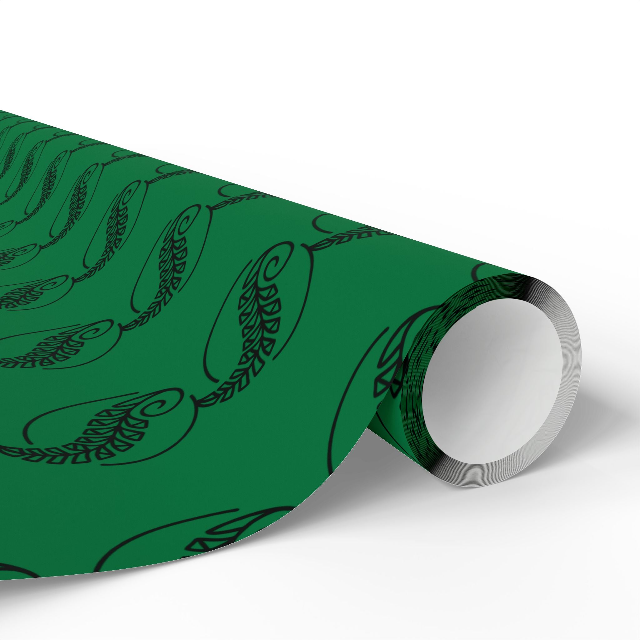 Adinkra Green Fern Wrapping Paper