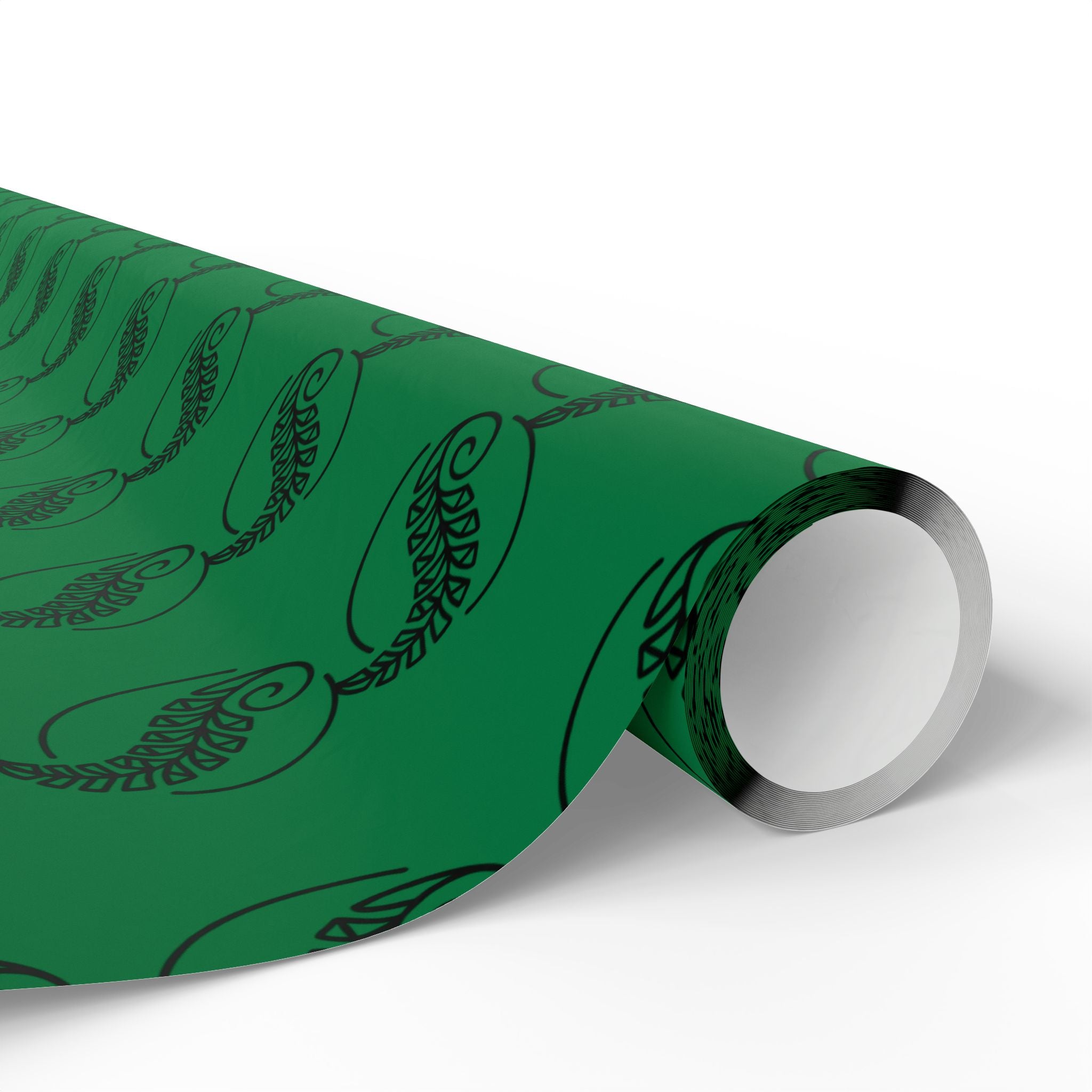 Adinkra Green Fern Wrapping Paper