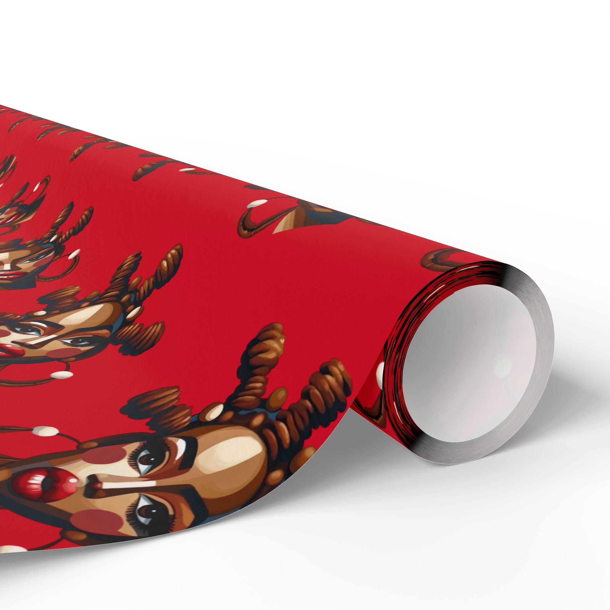 'Bantu' Red Gift Wrapping Paper Roll