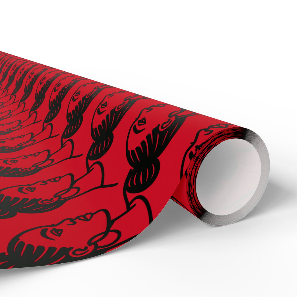'High Bun' Red Wrapping Paper