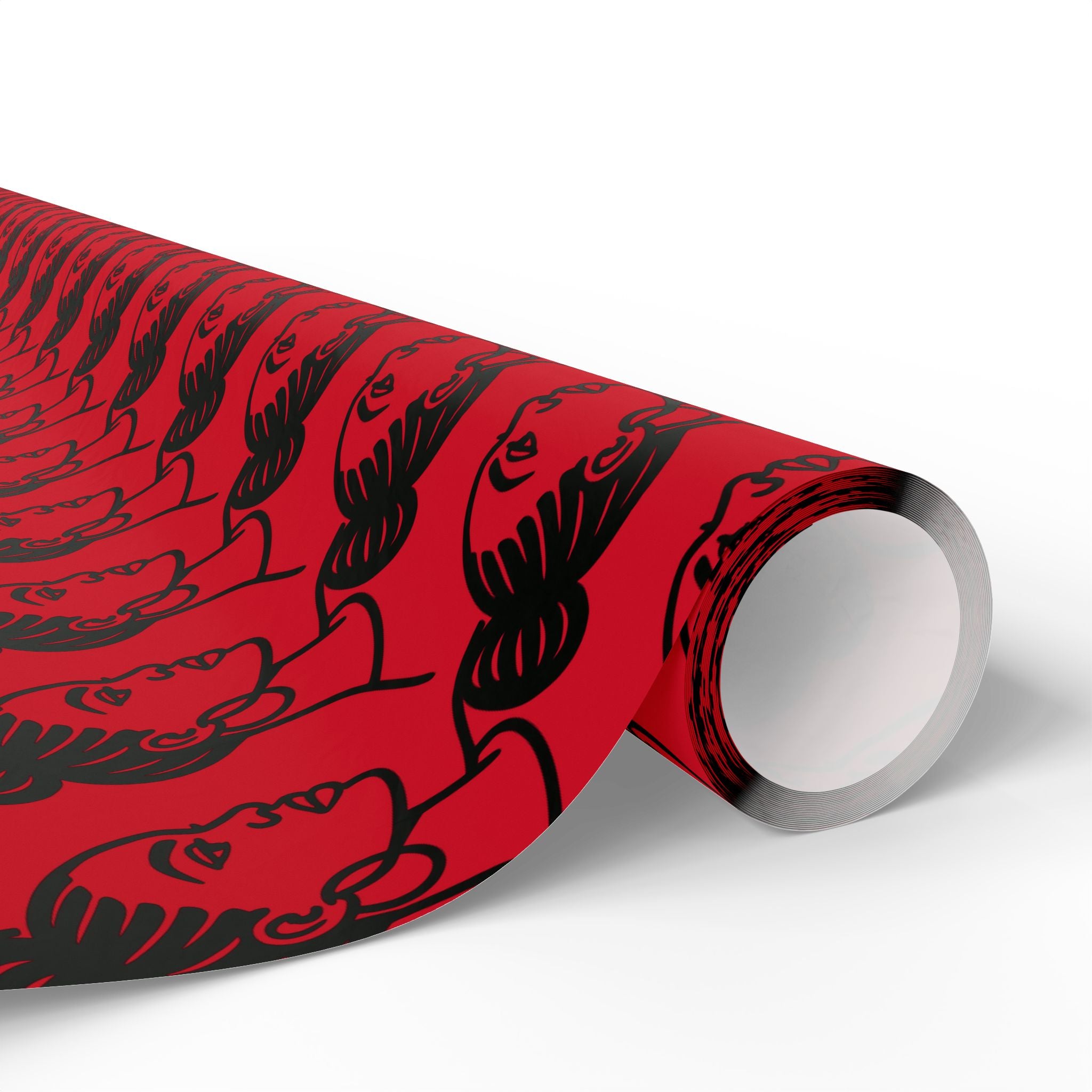 'High Bun' Red Wrapping Paper