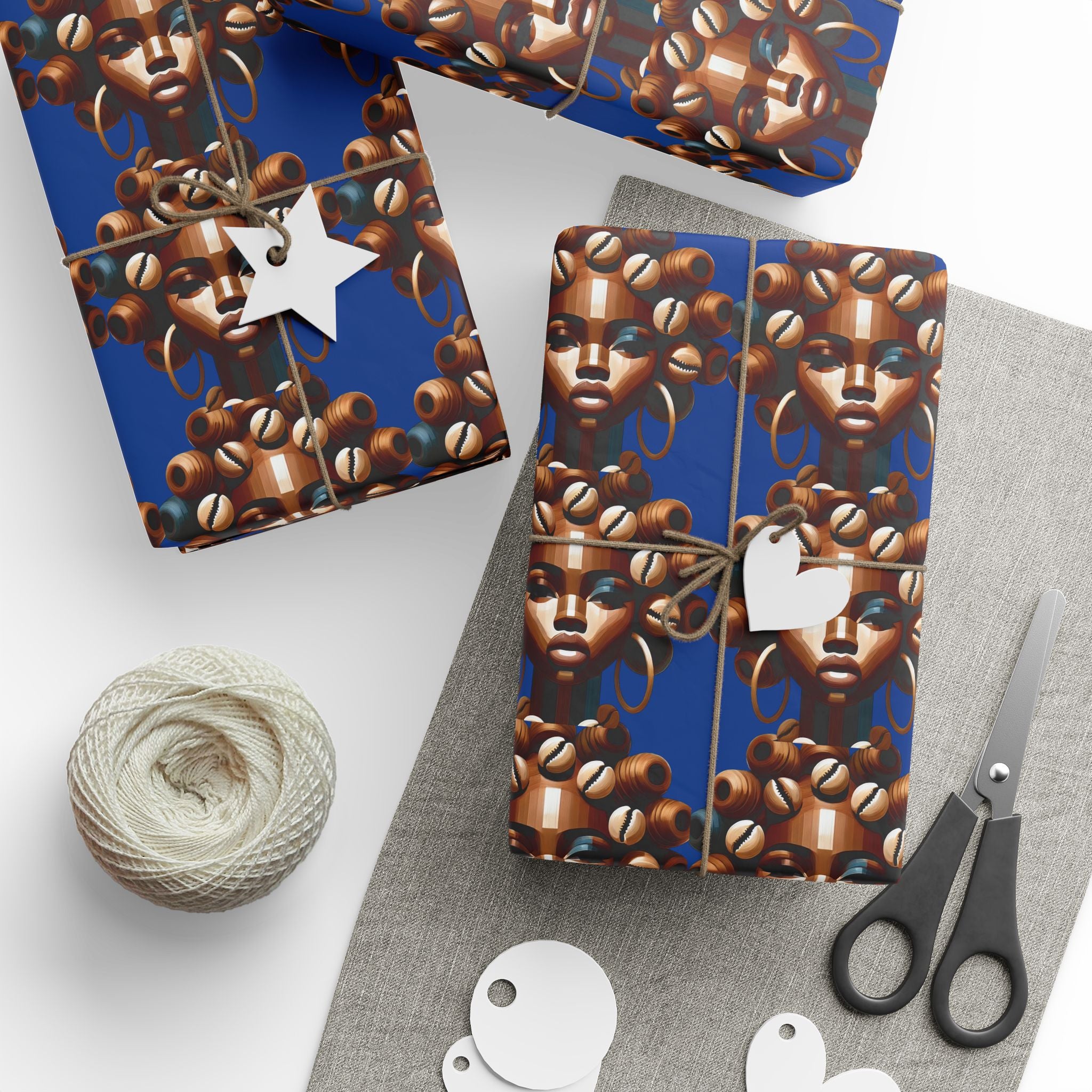 'Dollie' Blue Wrapping Paper Roll