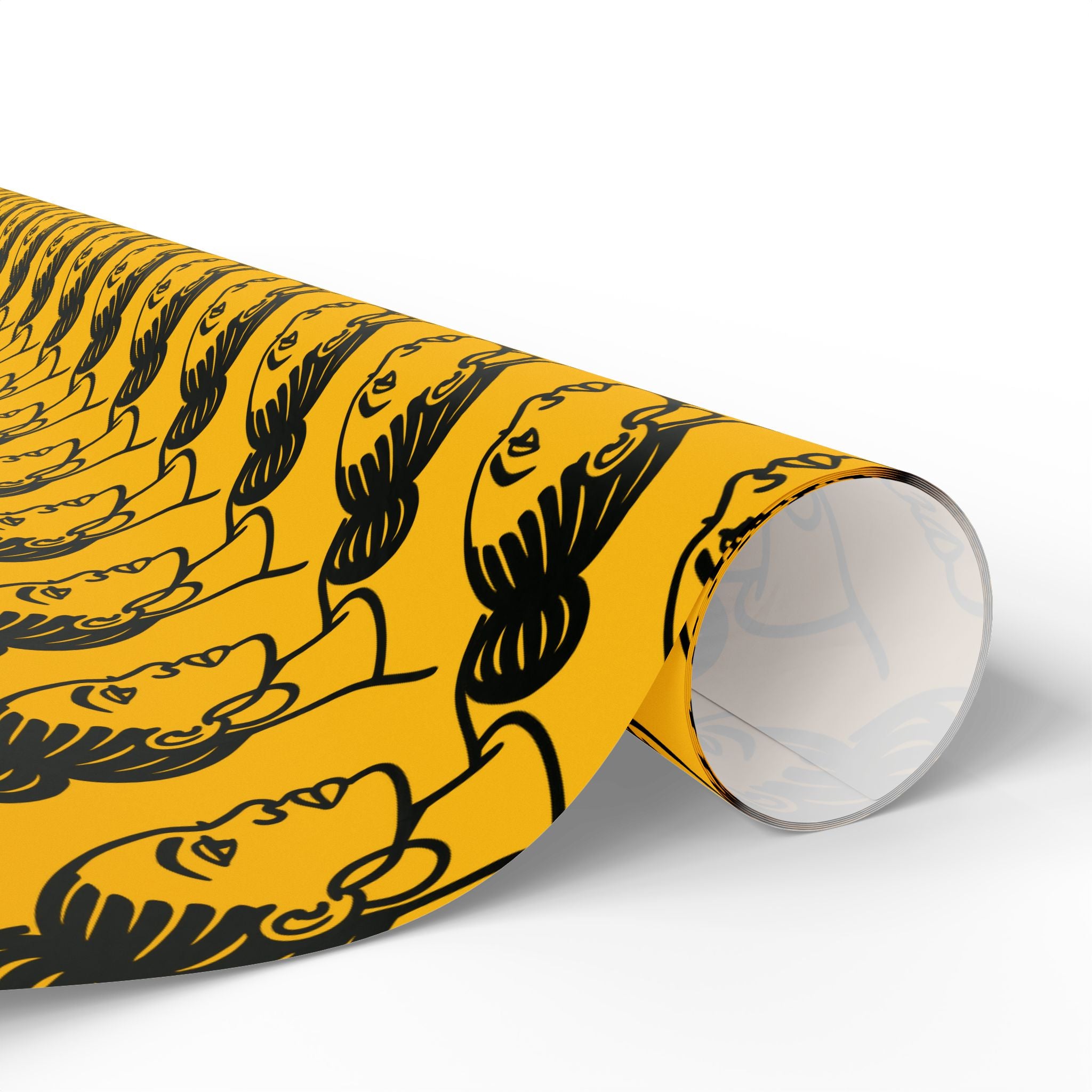 'High Bun' Yellow Wrapping Paper