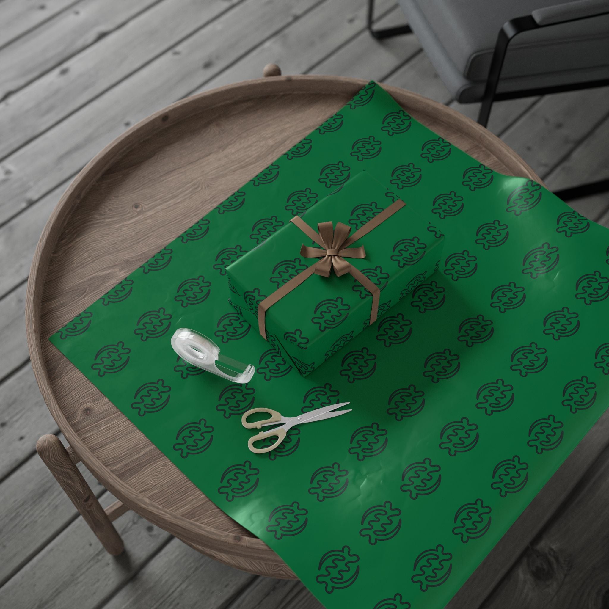Adinkra Gye Nyame Green Wrapping Paper