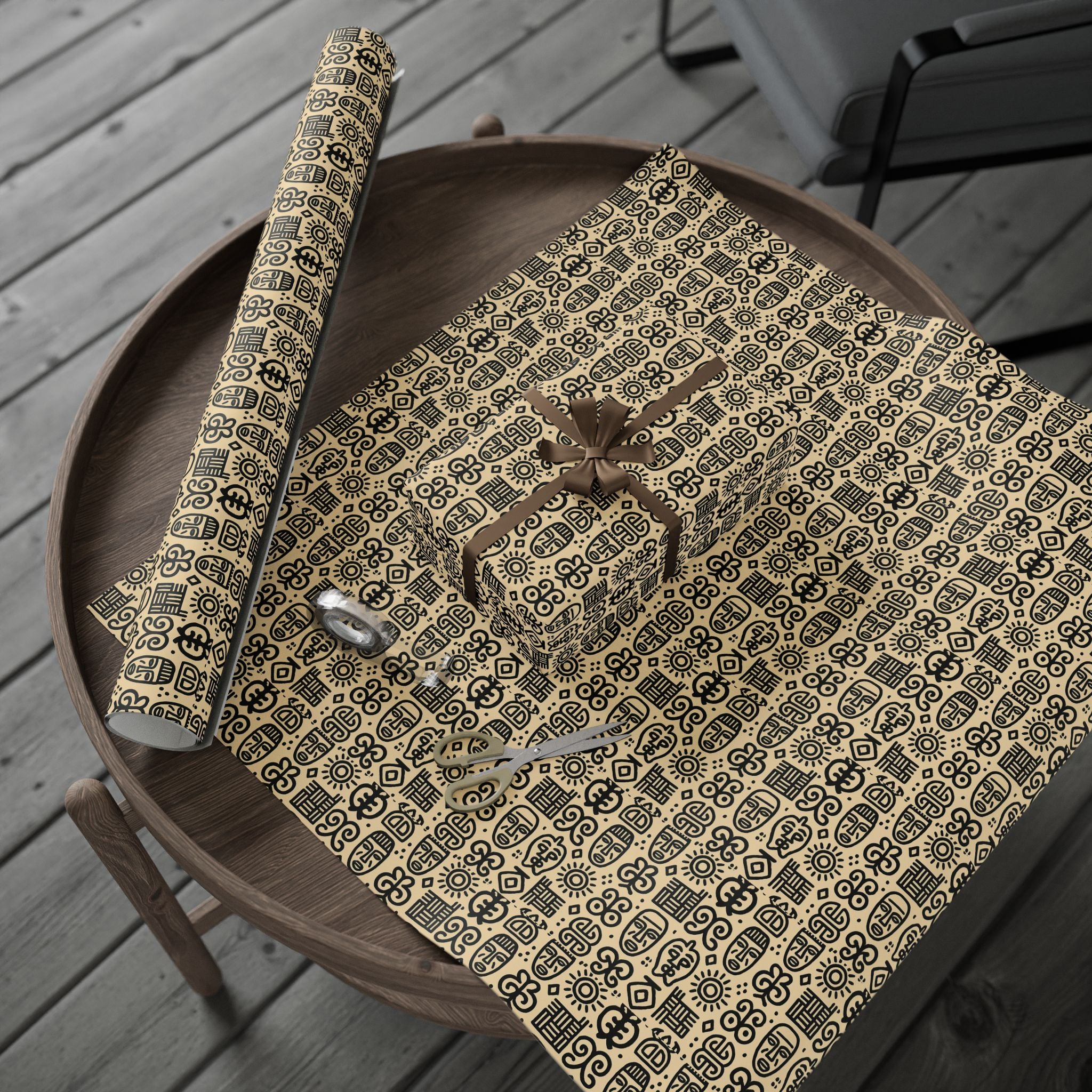 Adrinka Tan Wrapping Paper symbols