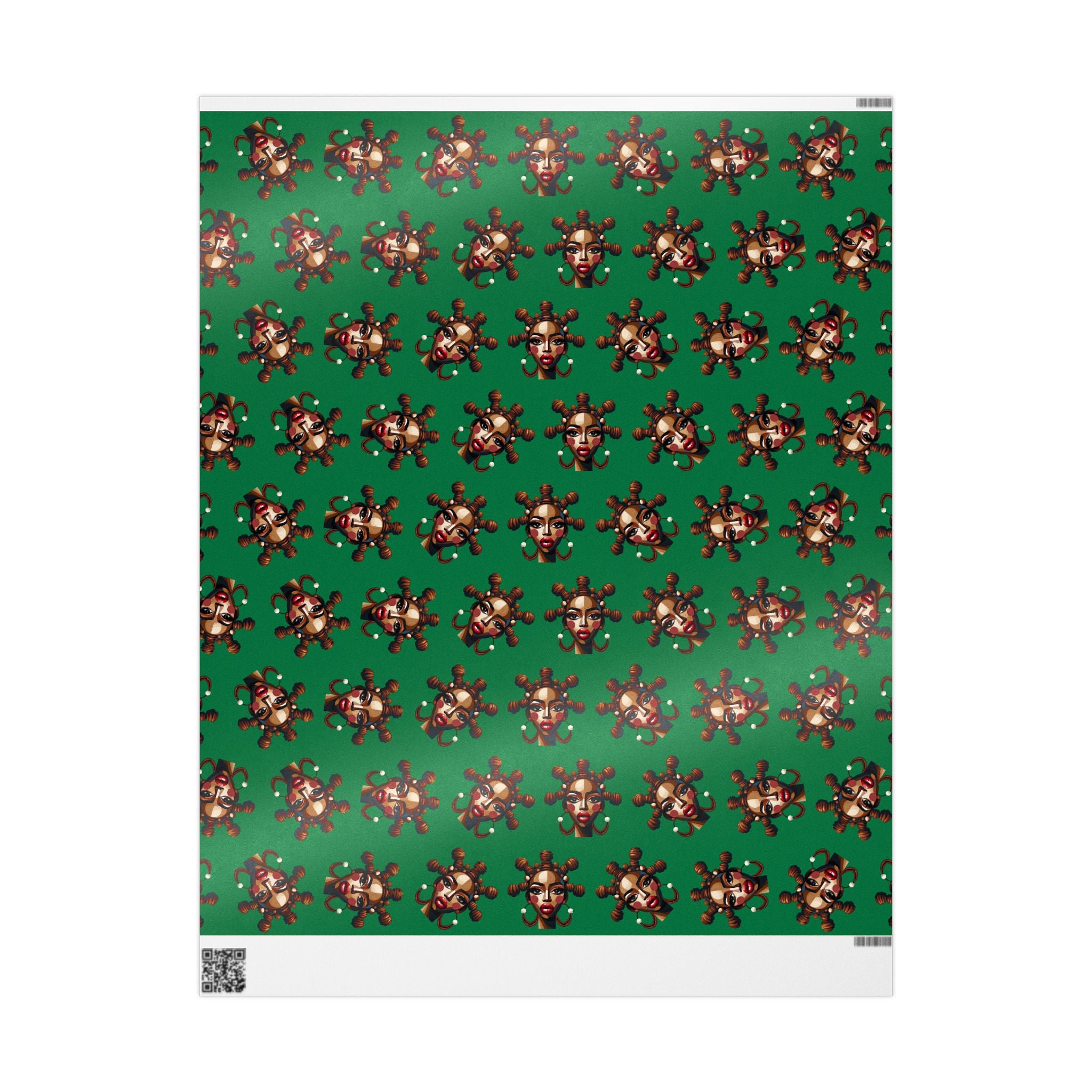 'Bantu' Green Gift Wrapping Paper Roll