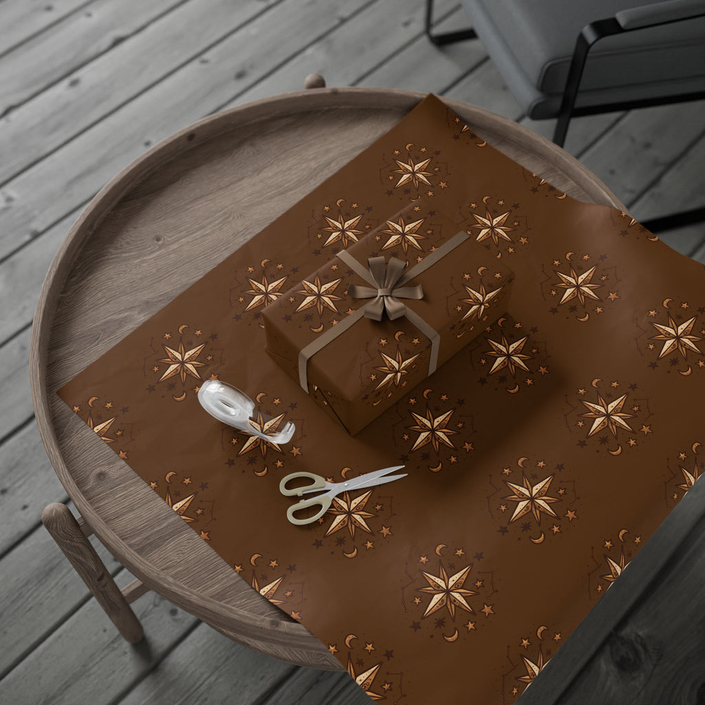 North Star Brown Wrapping Paper