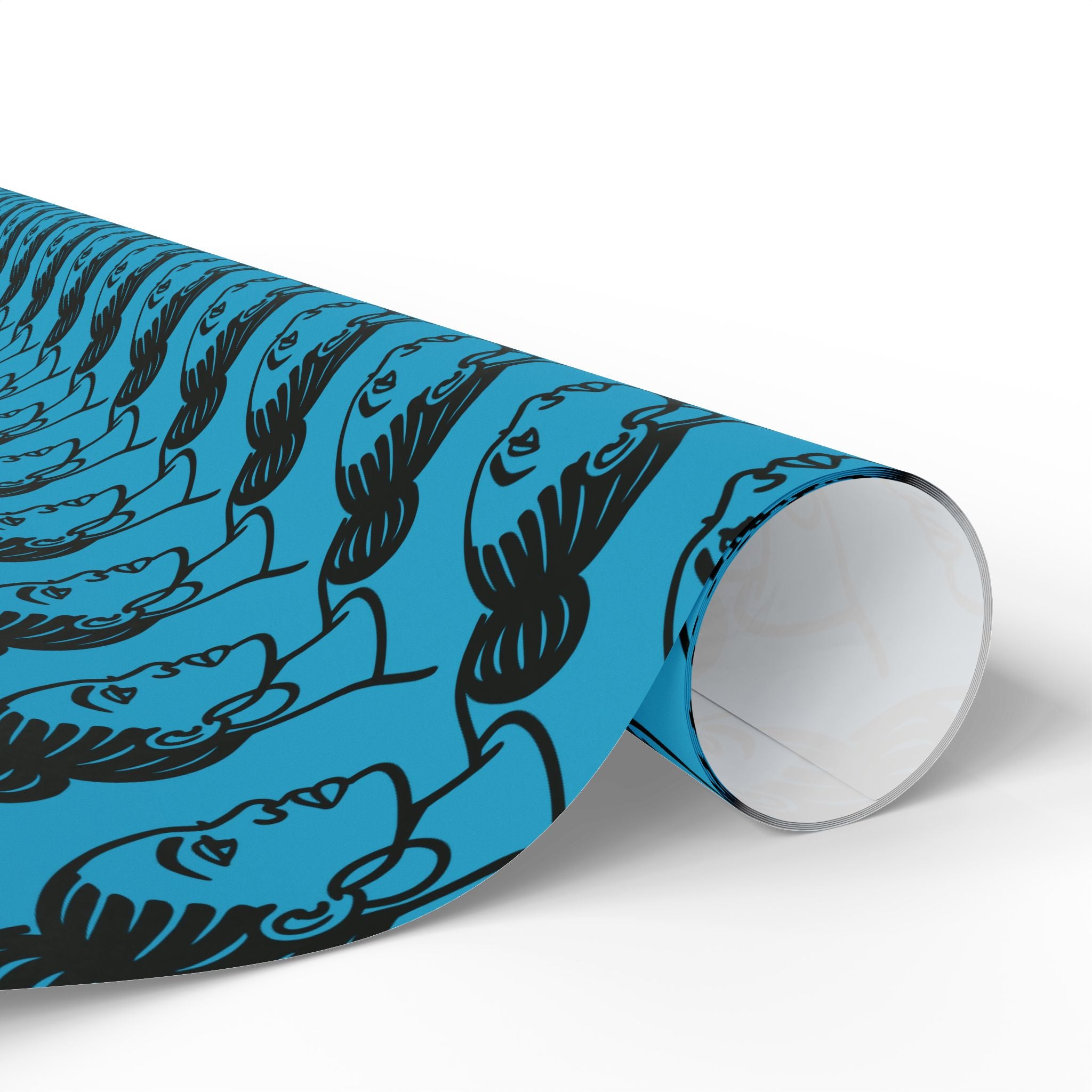 'High Bun' Blue Wrapping Paper